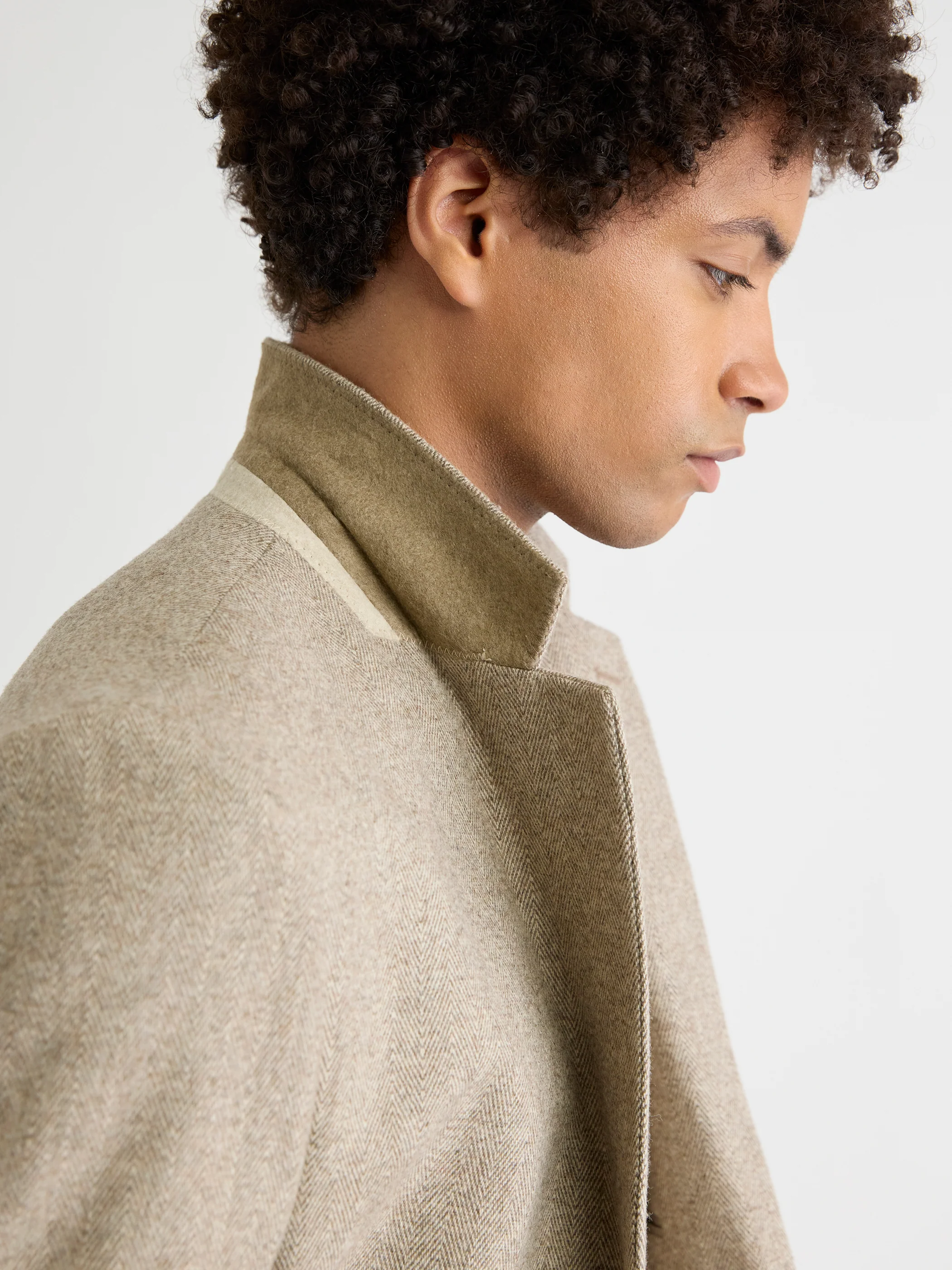 Slim-Fit Herringbone Blazer - Image 8