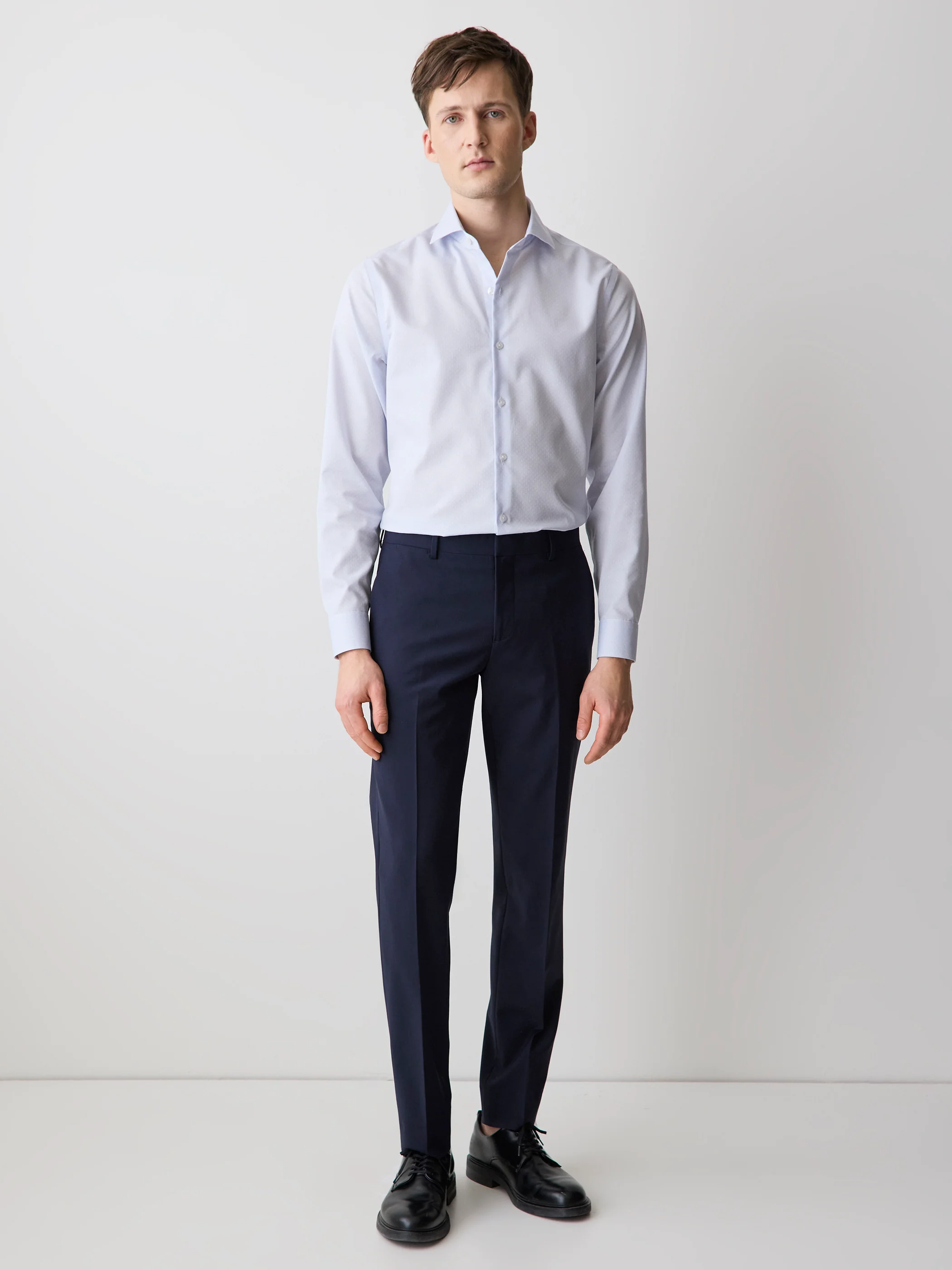 Slim Fit Dotted Dress Shirt