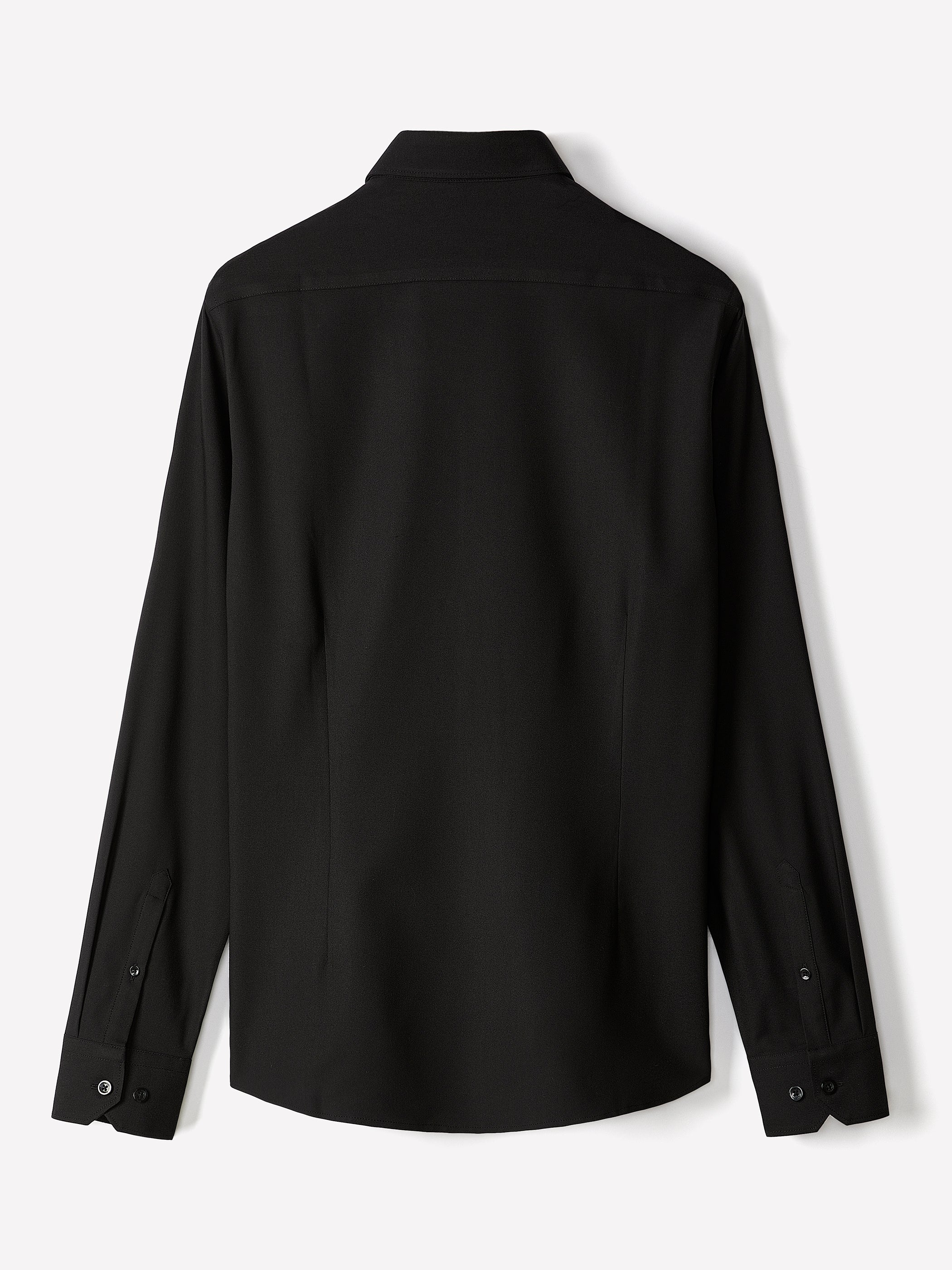 Slim Fit Knit-Like Dress Shirt - Image 3