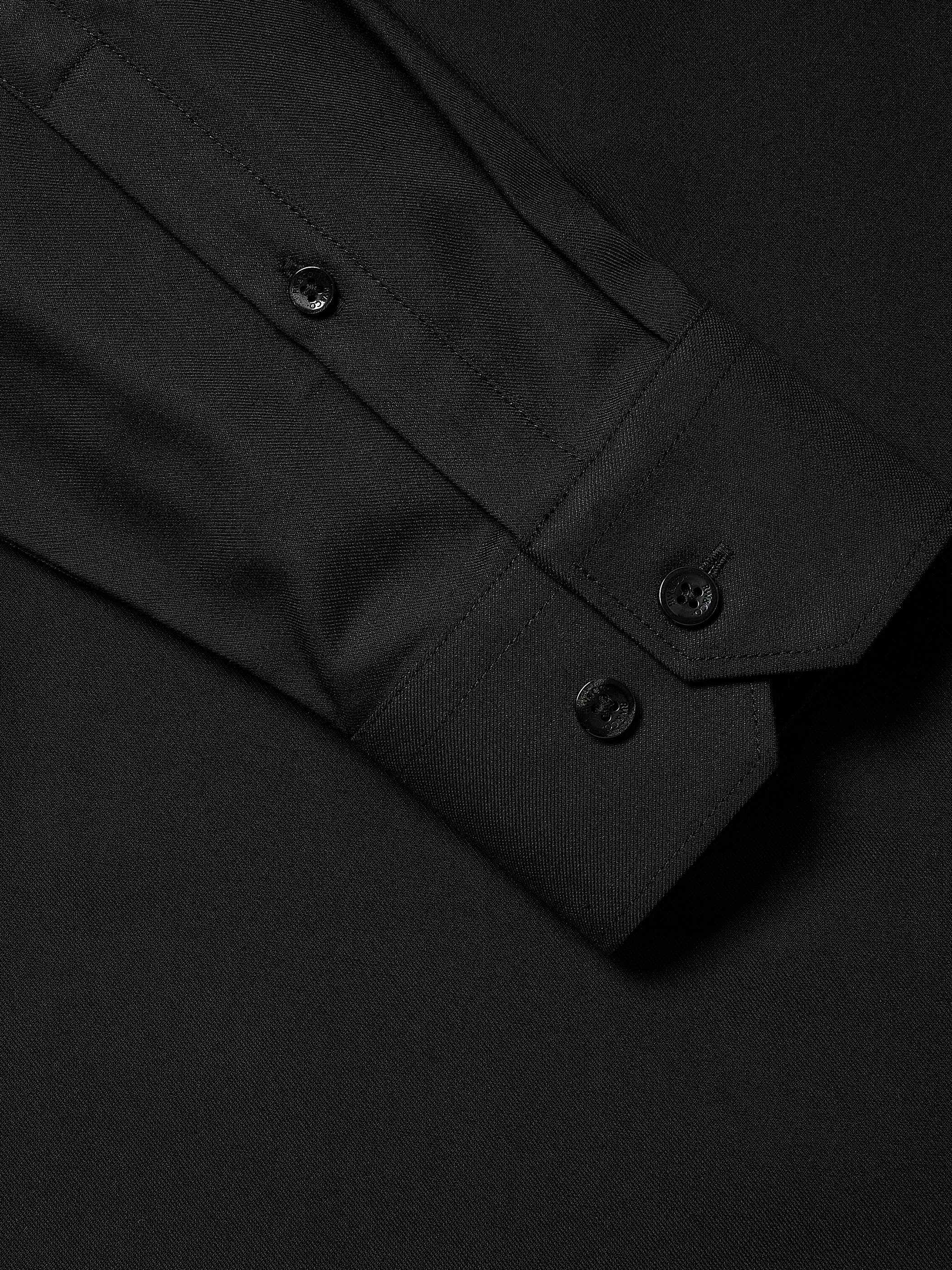 Slim Fit Knit-Like Dress Shirt - Image 4