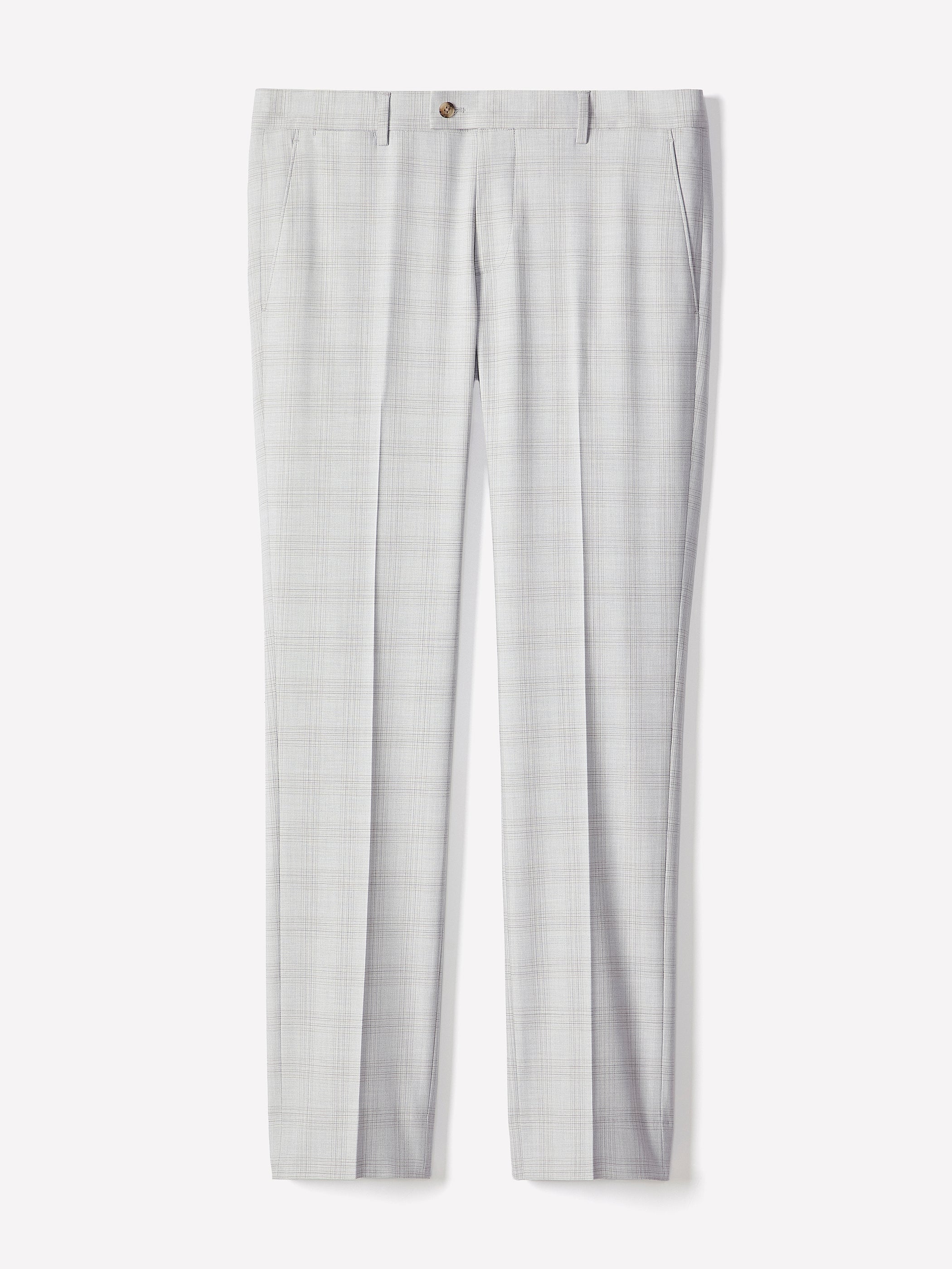 Slim Fit Grey Checkered Suit Pant - Image 6