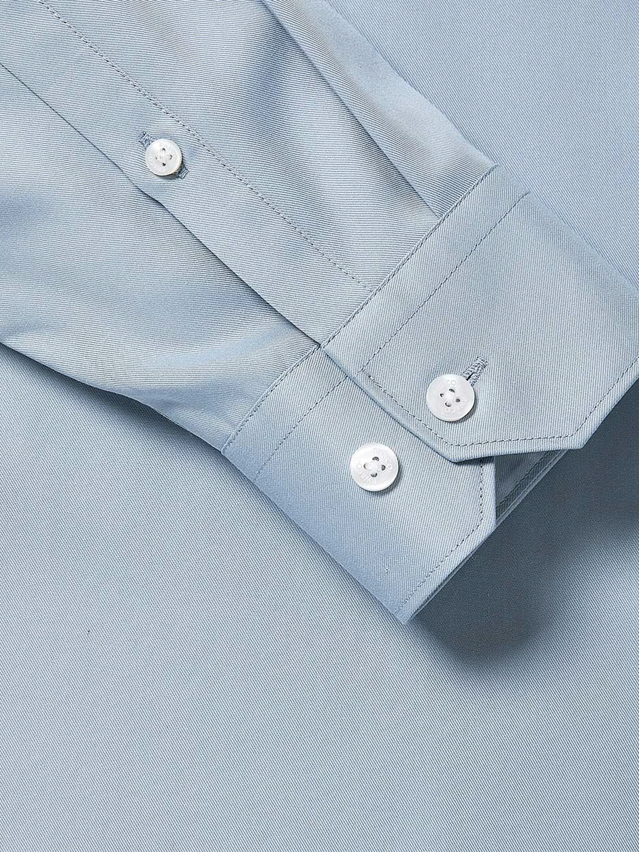 Slim Fit Solid Twill Dress Shirt - Image 15