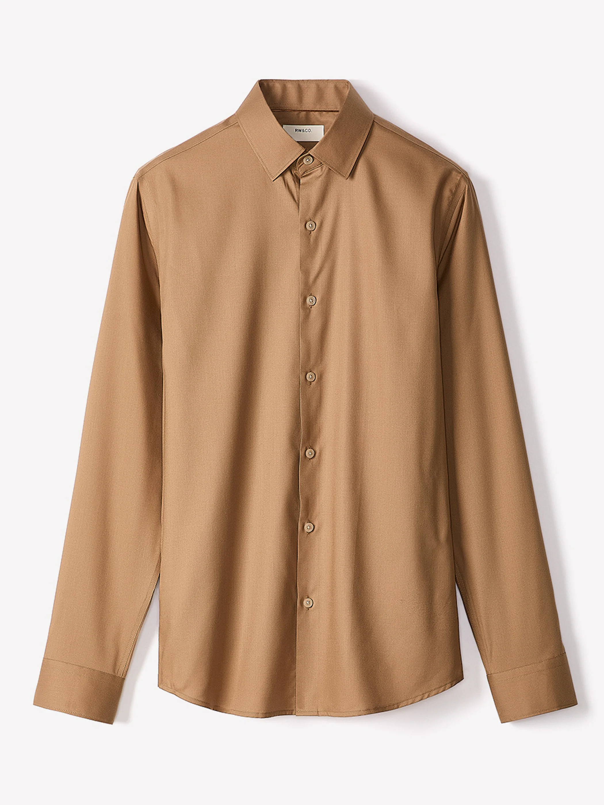 Slim Fit Solid Twill Dress Shirt - Image 4