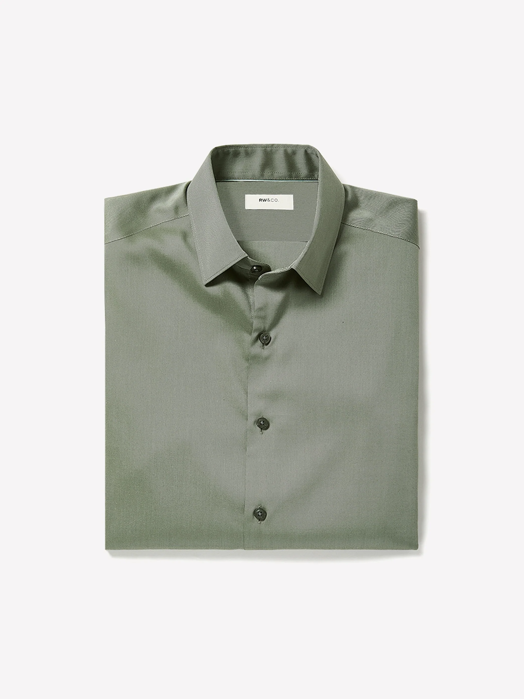 Slim Fit Solid Twill Dress Shirt - Image 6