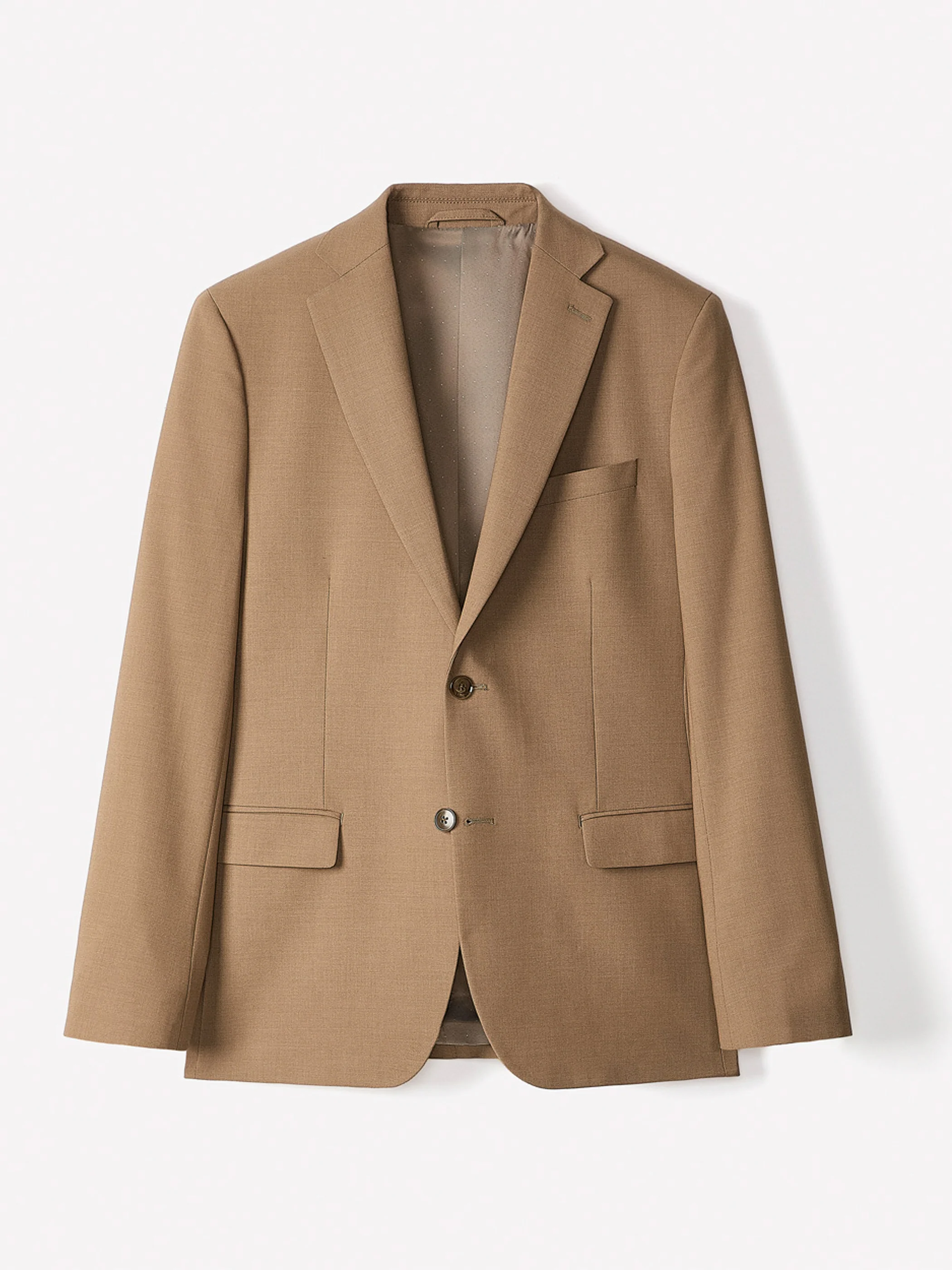 Slim Fit Peachy Camel Suit Blazer - Image 7