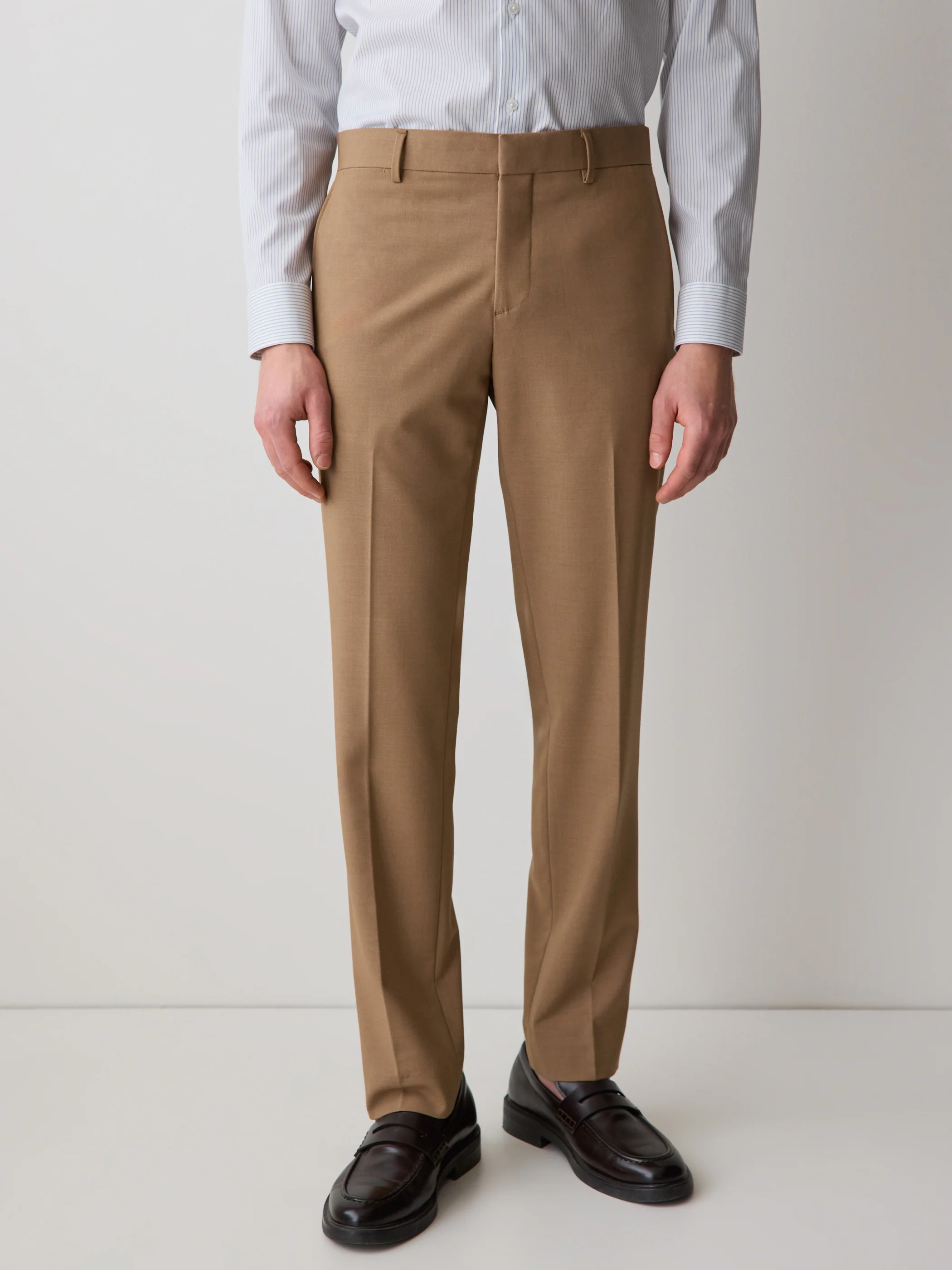 Slim Fit Peachy Camel Suit Pant