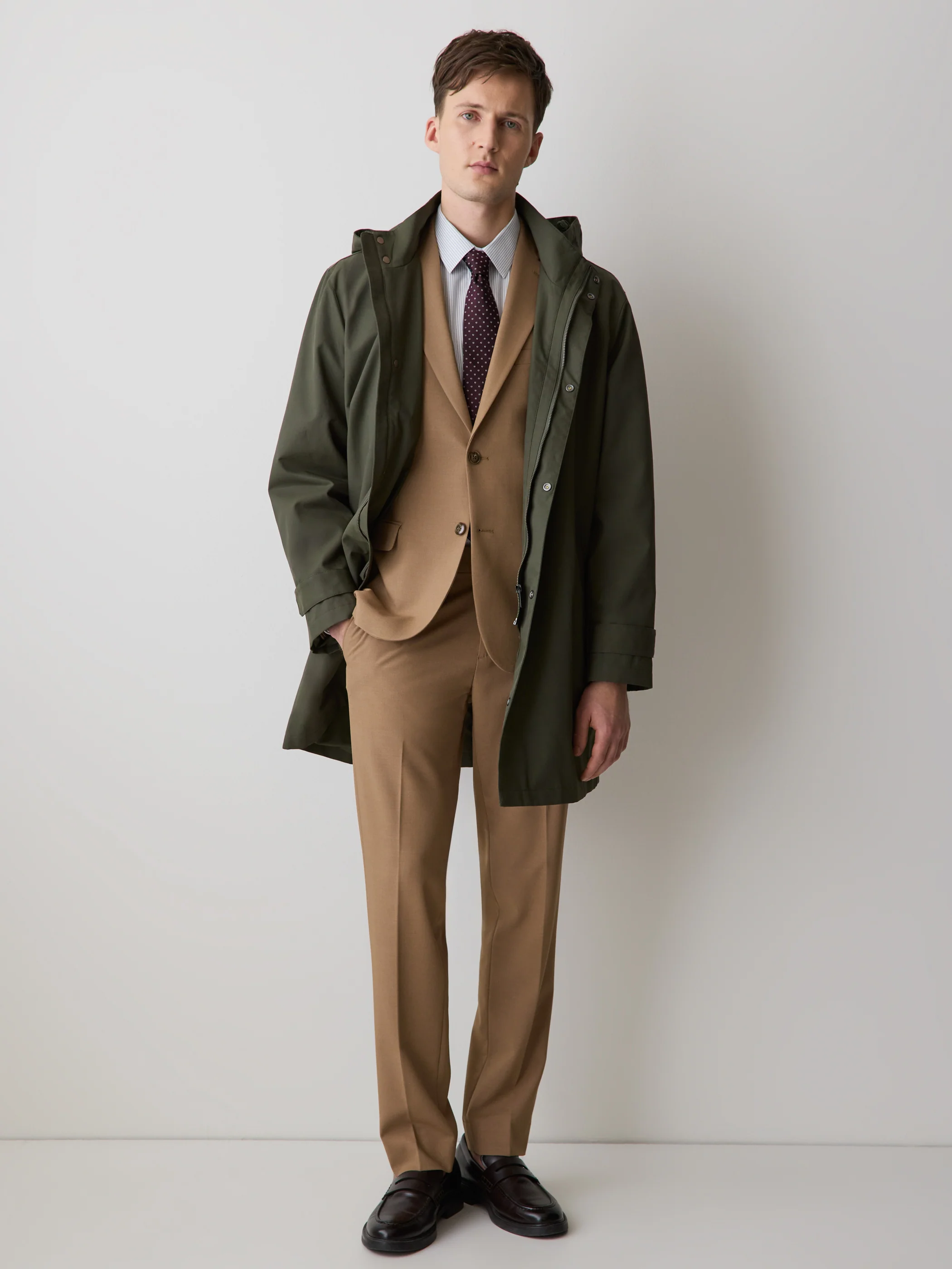 Slim Fit Peachy Camel Suit Pant - Image 2