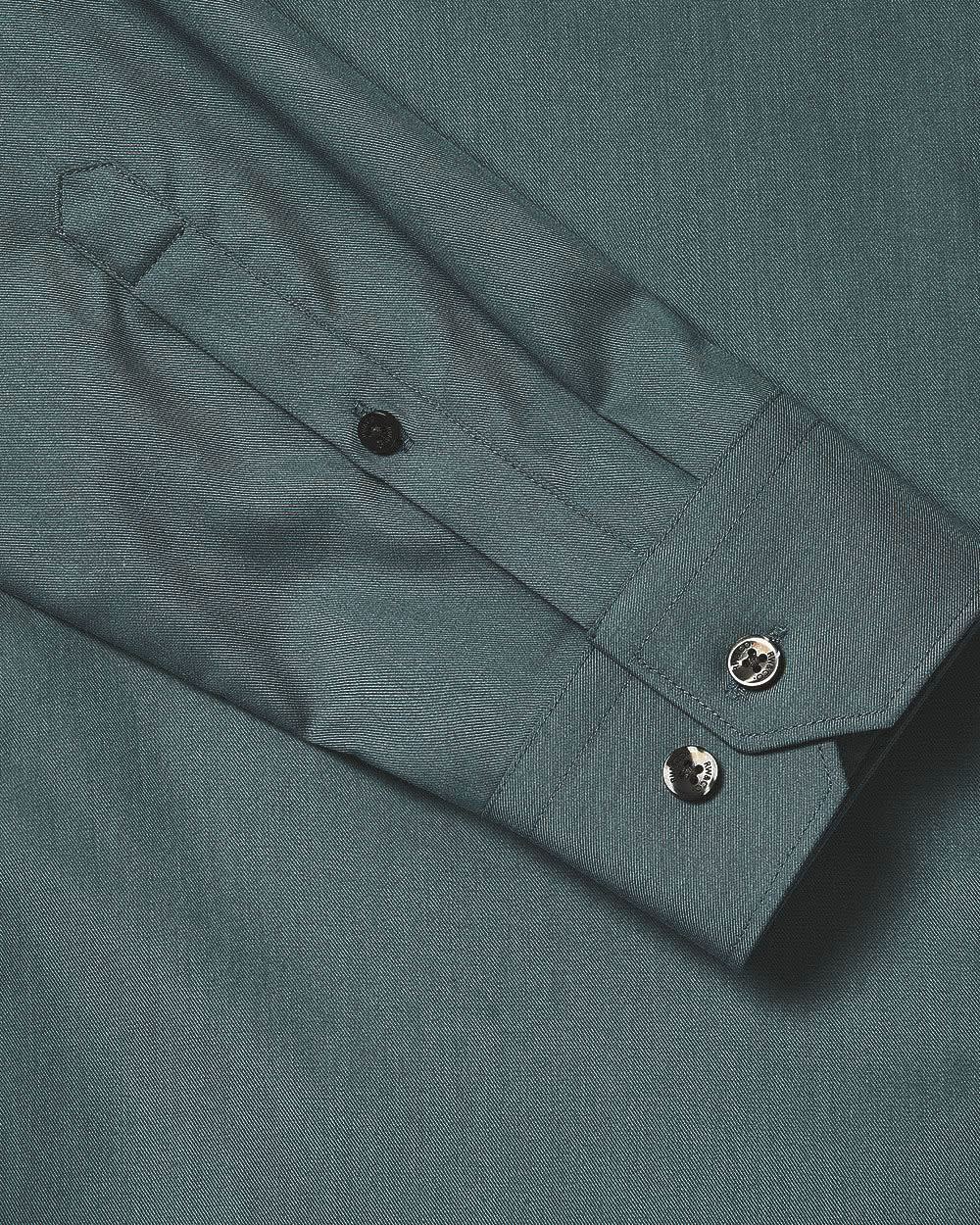 Slim-Fit Solid Cotton Modal Dress Shirt - Image 22