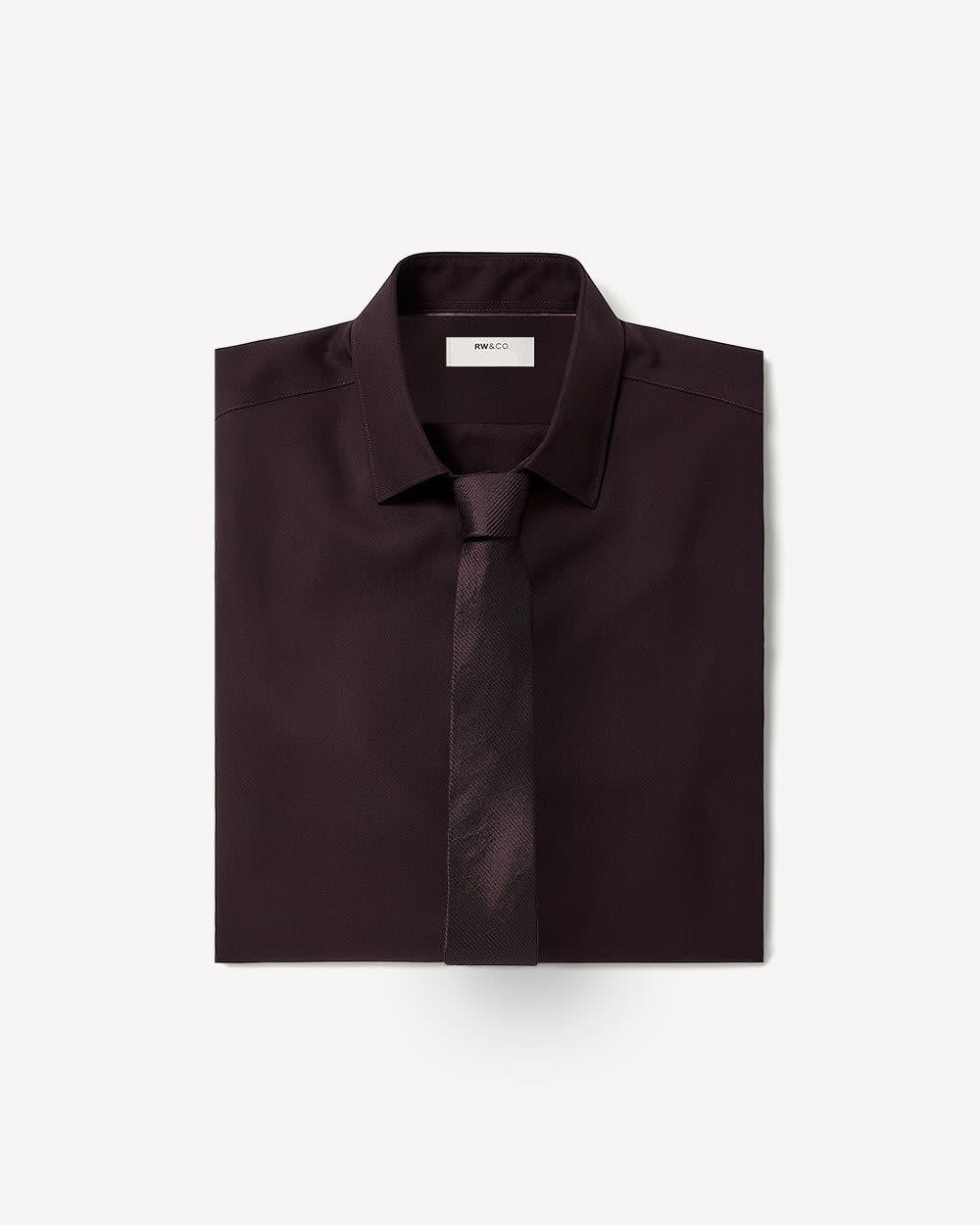 Slim-Fit Solid Cotton Modal Dress Shirt - Image 28