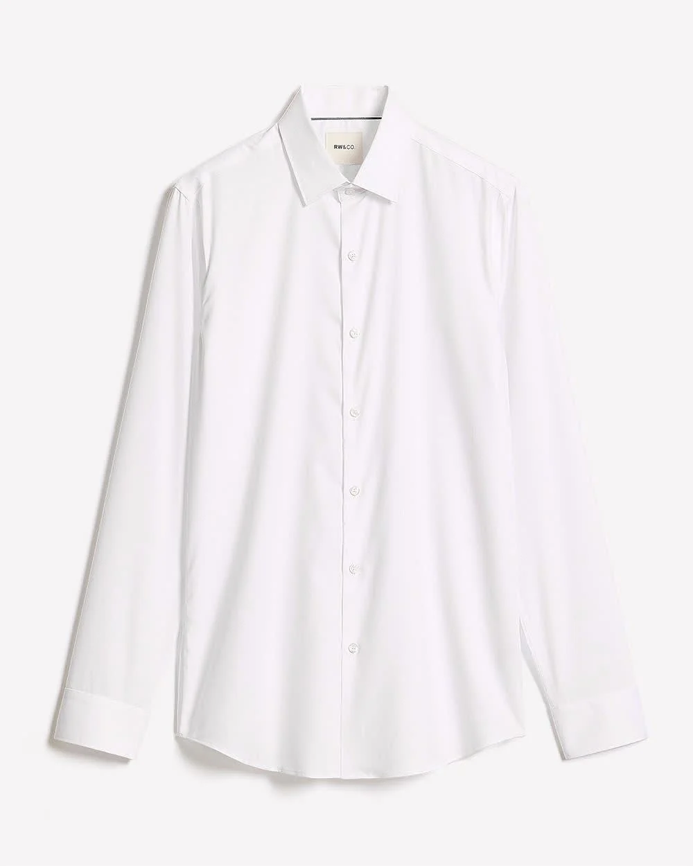 Slim-Fit Solid Cotton Modal Dress Shirt - Image 4