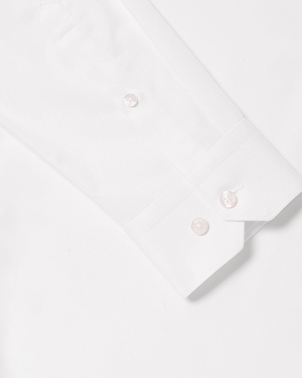 Slim-Fit Solid Cotton Modal Dress Shirt - Image 5