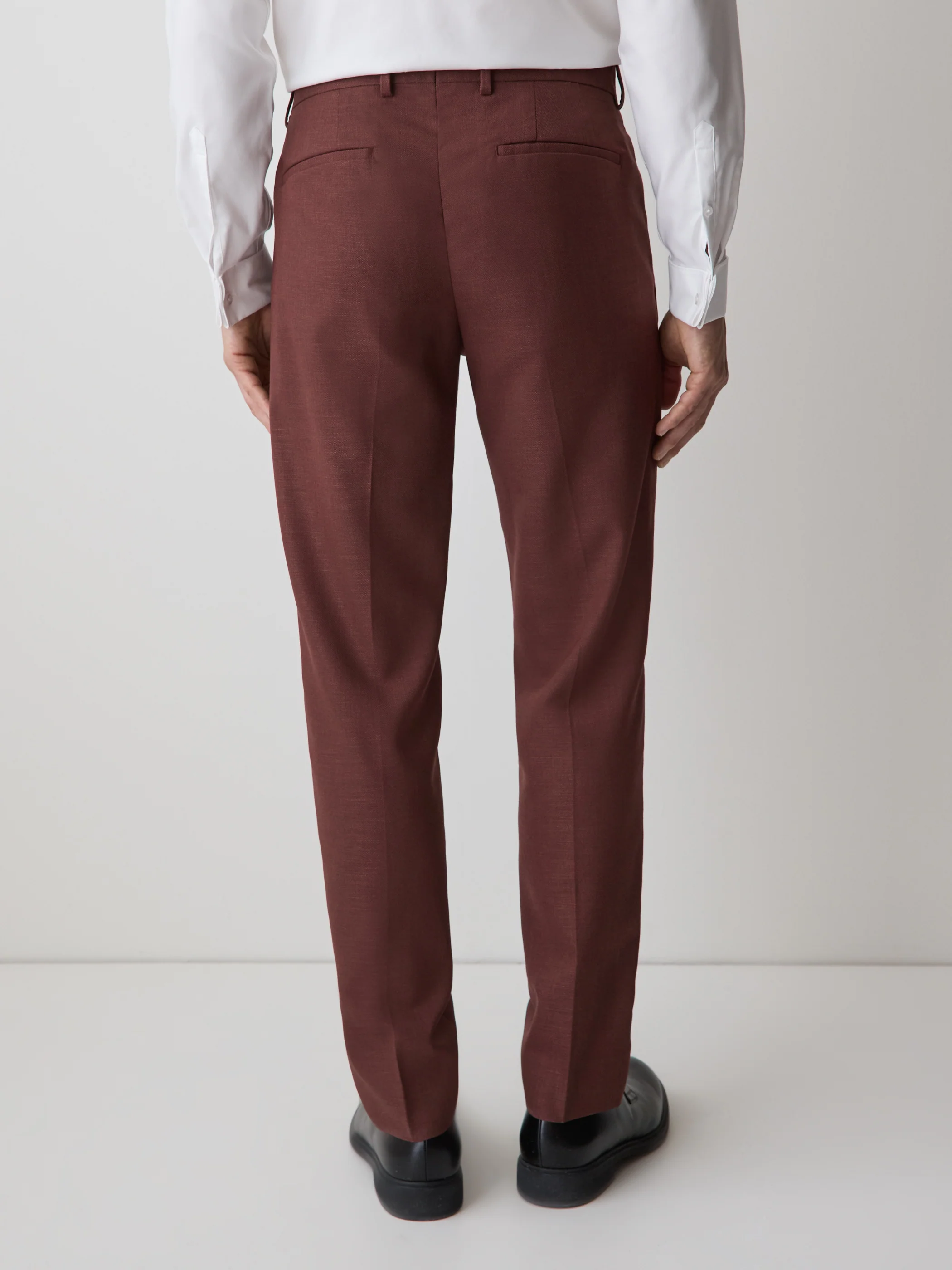 Slim-Fit Deep Berry Suit Pant - Image 3