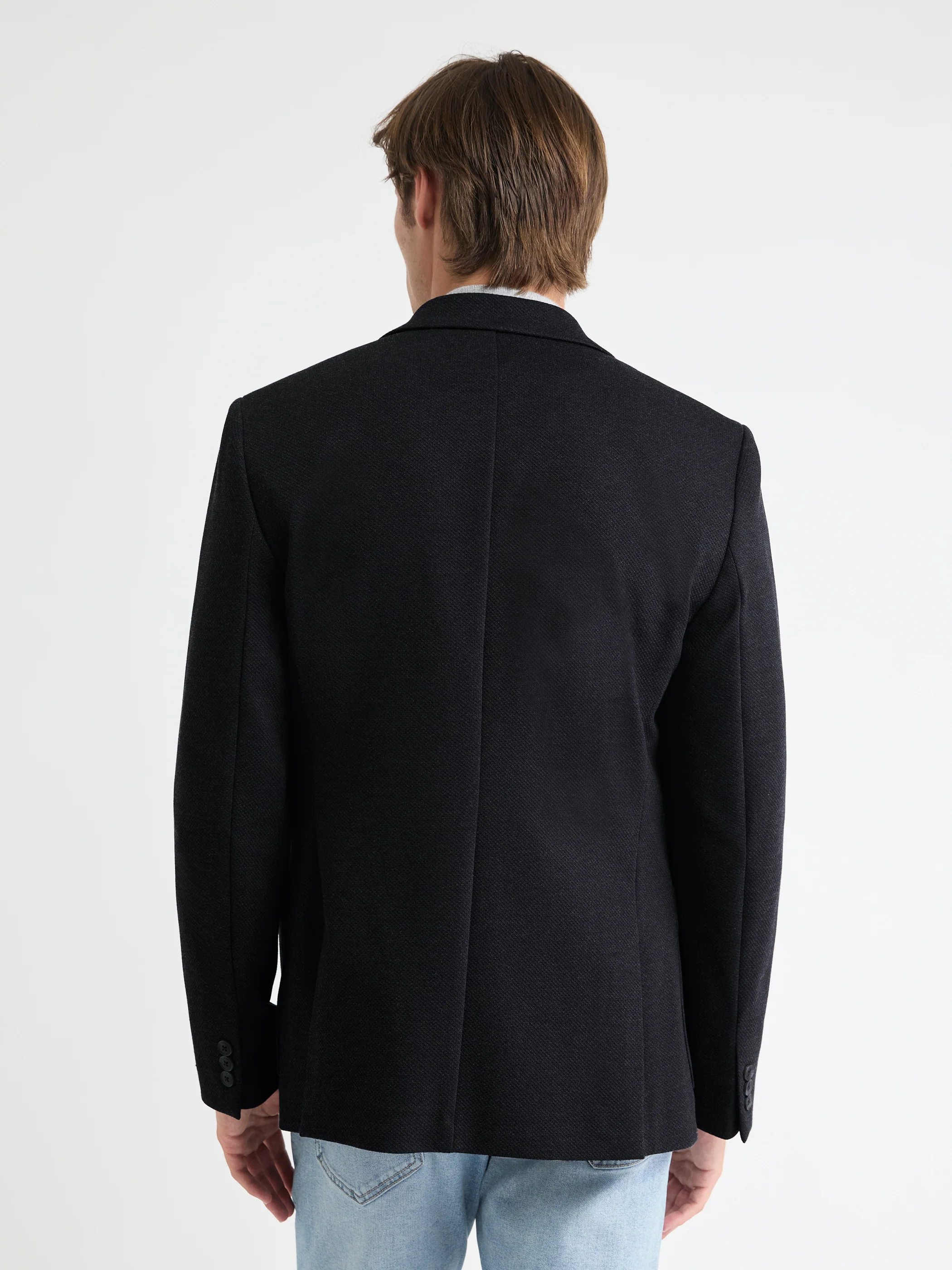 Slim-Fit Textured Knit Blazer - Image 11