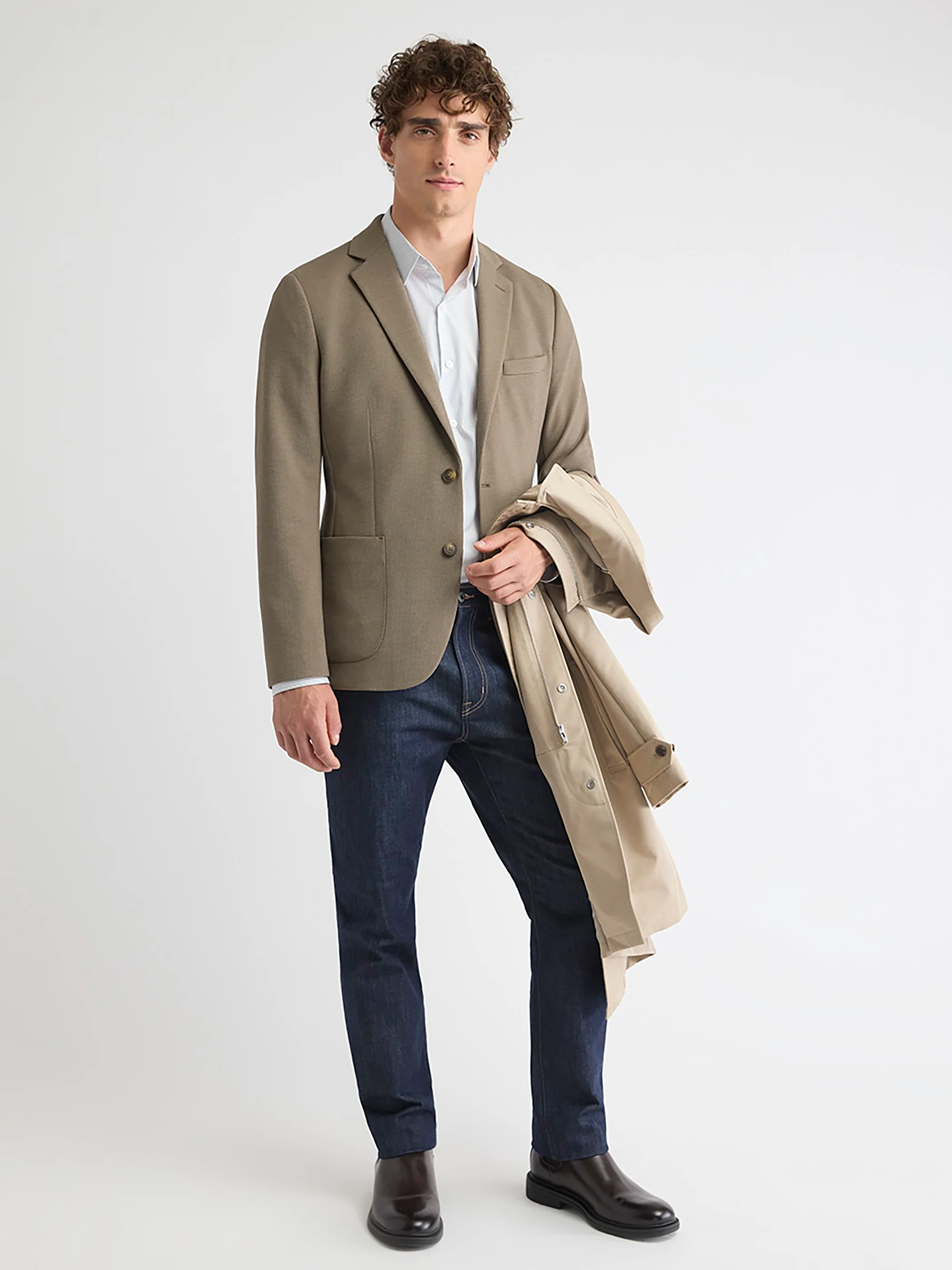 Slim-Fit Textured Knit Blazer - Image 6