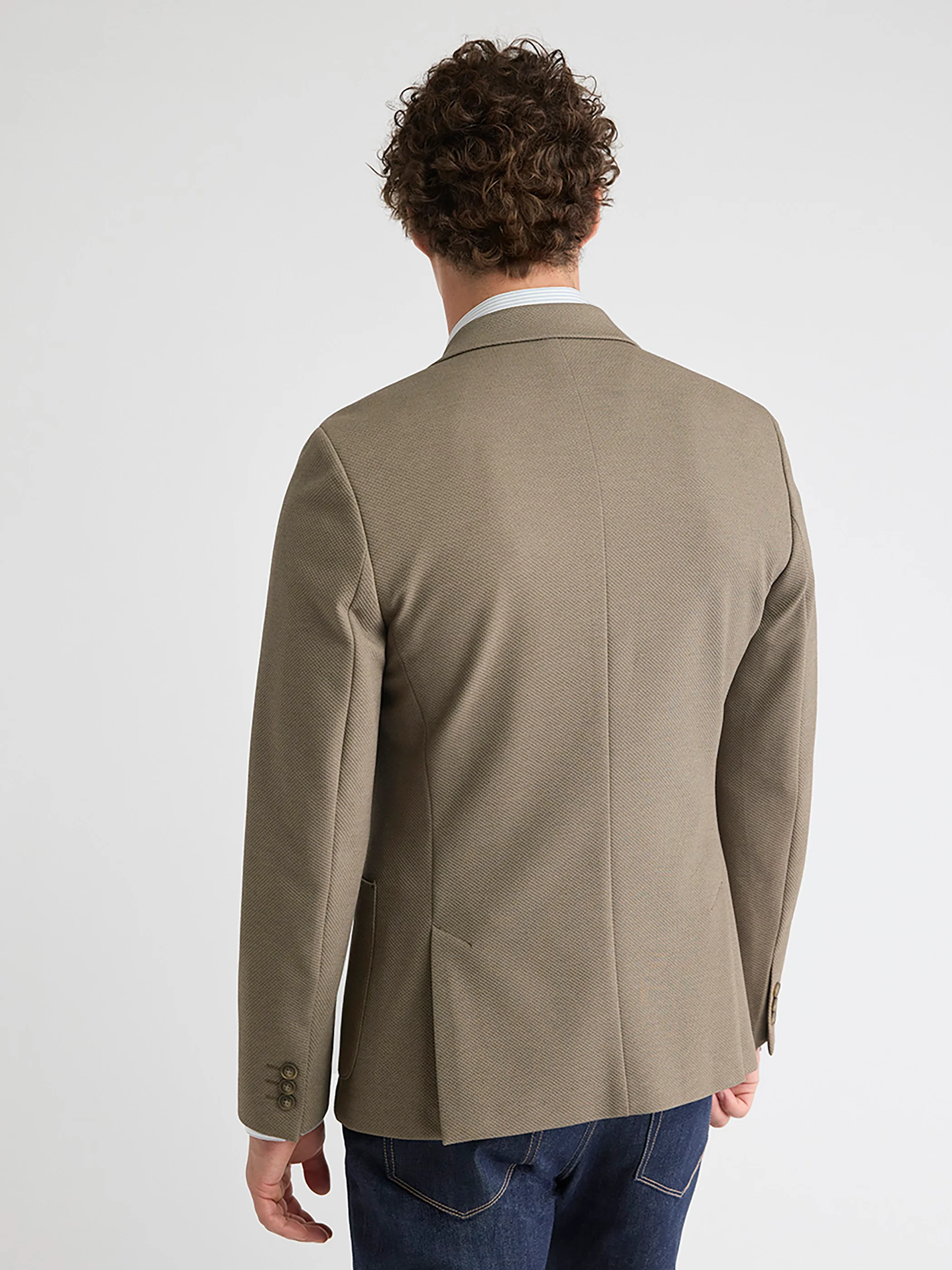 Slim-Fit Textured Knit Blazer - Image 7