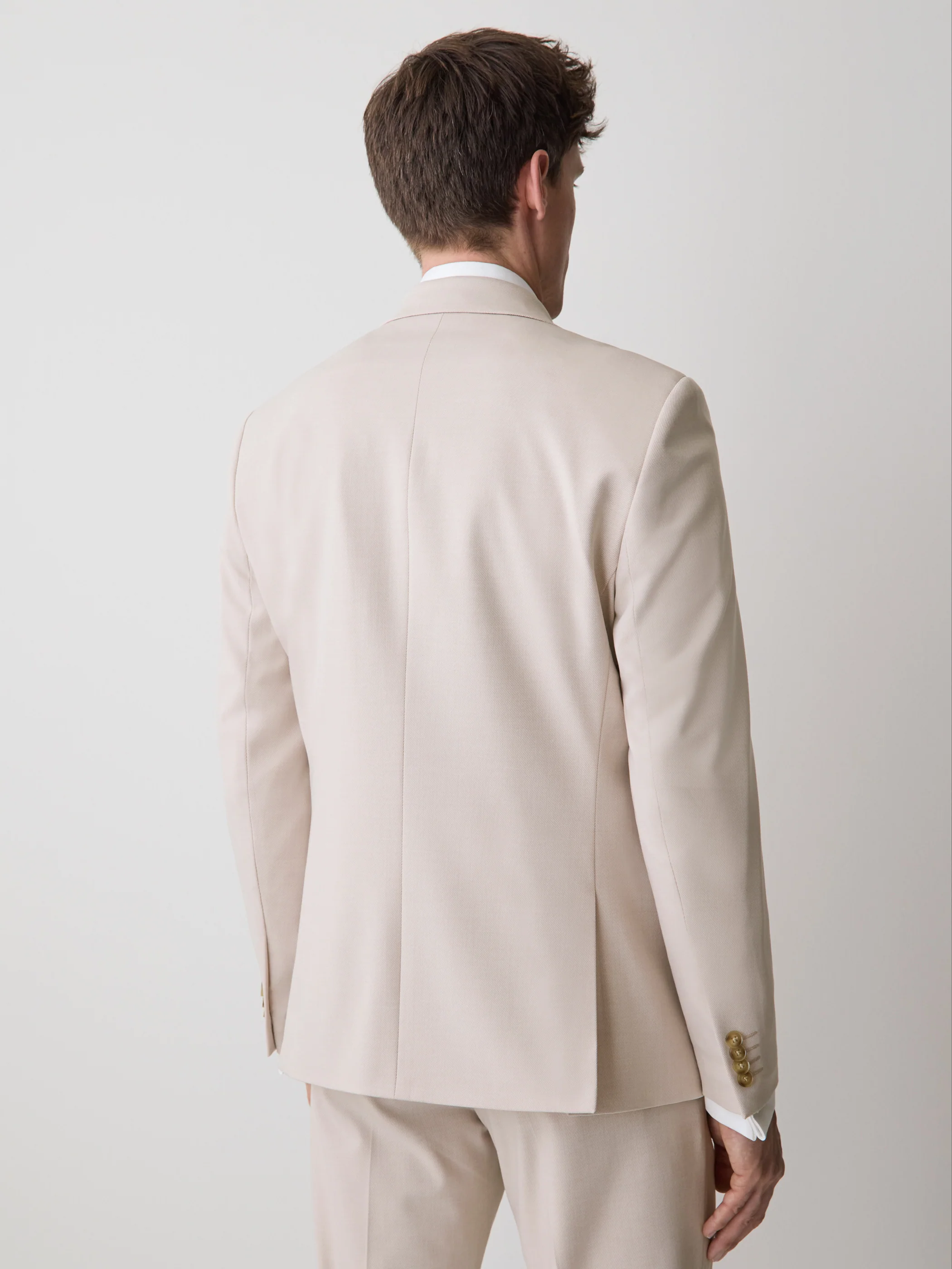 Slim-Fit Light Pink Suit Blazer - Image 3