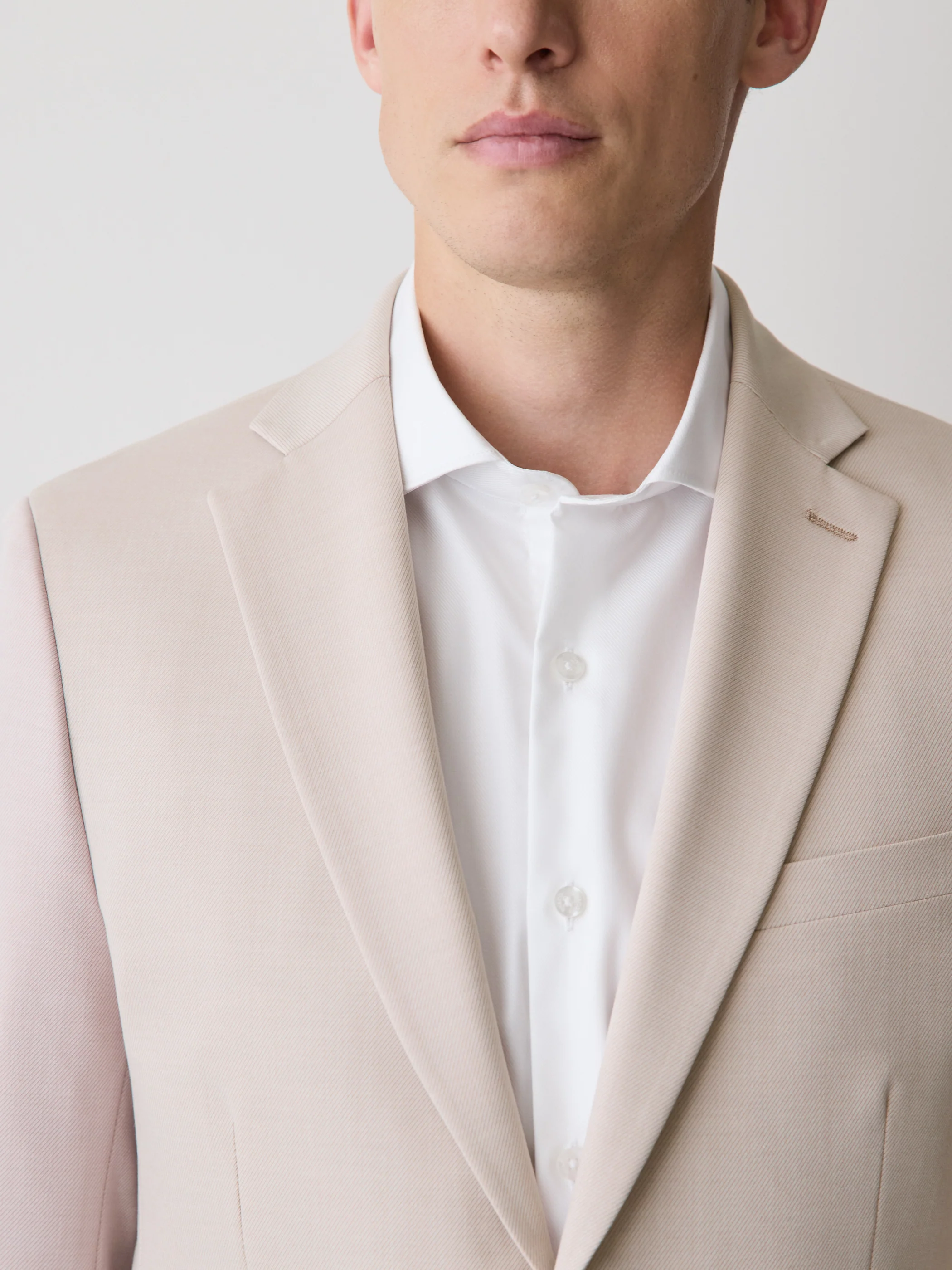 Slim-Fit Light Pink Suit Blazer - Image 4