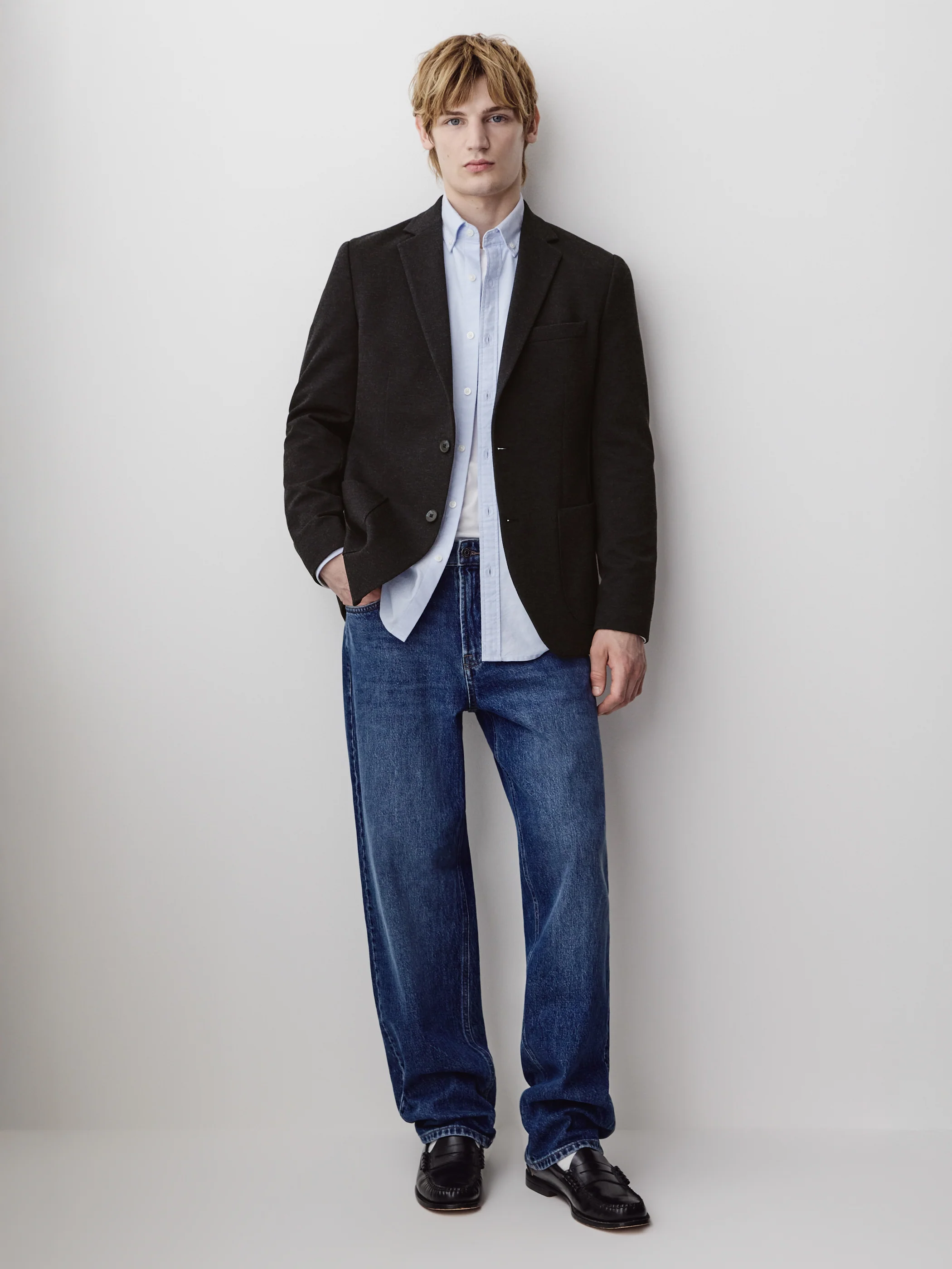 Slim Fit Knit Blazer - Image 13