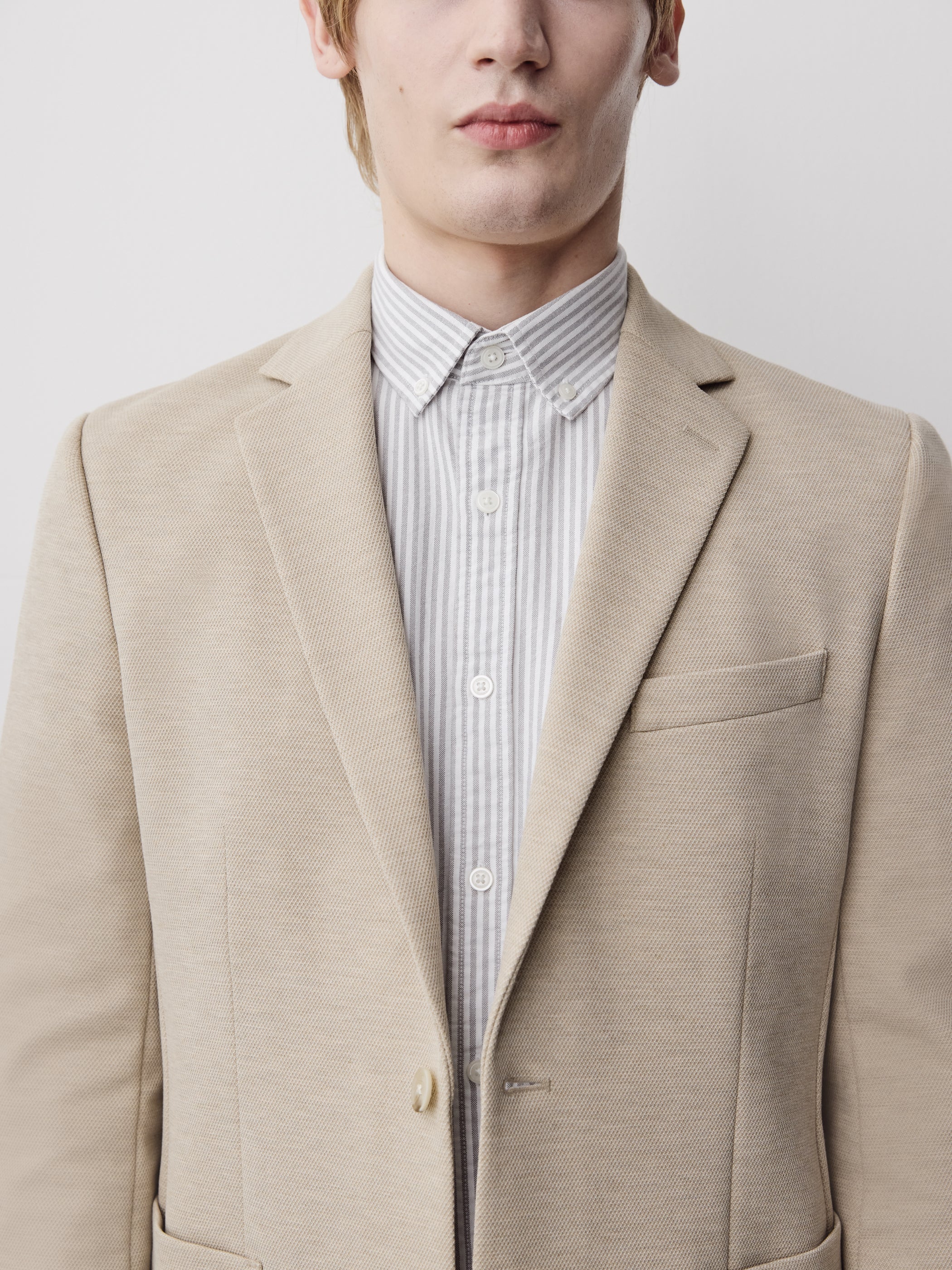 Slim Fit Knit Blazer - Image 3