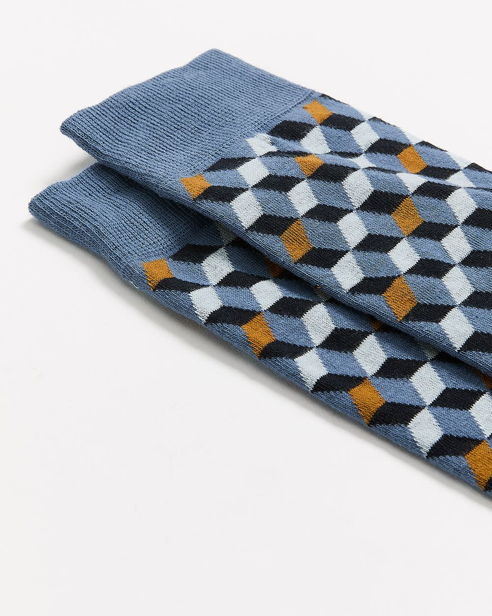 Socks with Square Geometric Pattern - Image 4