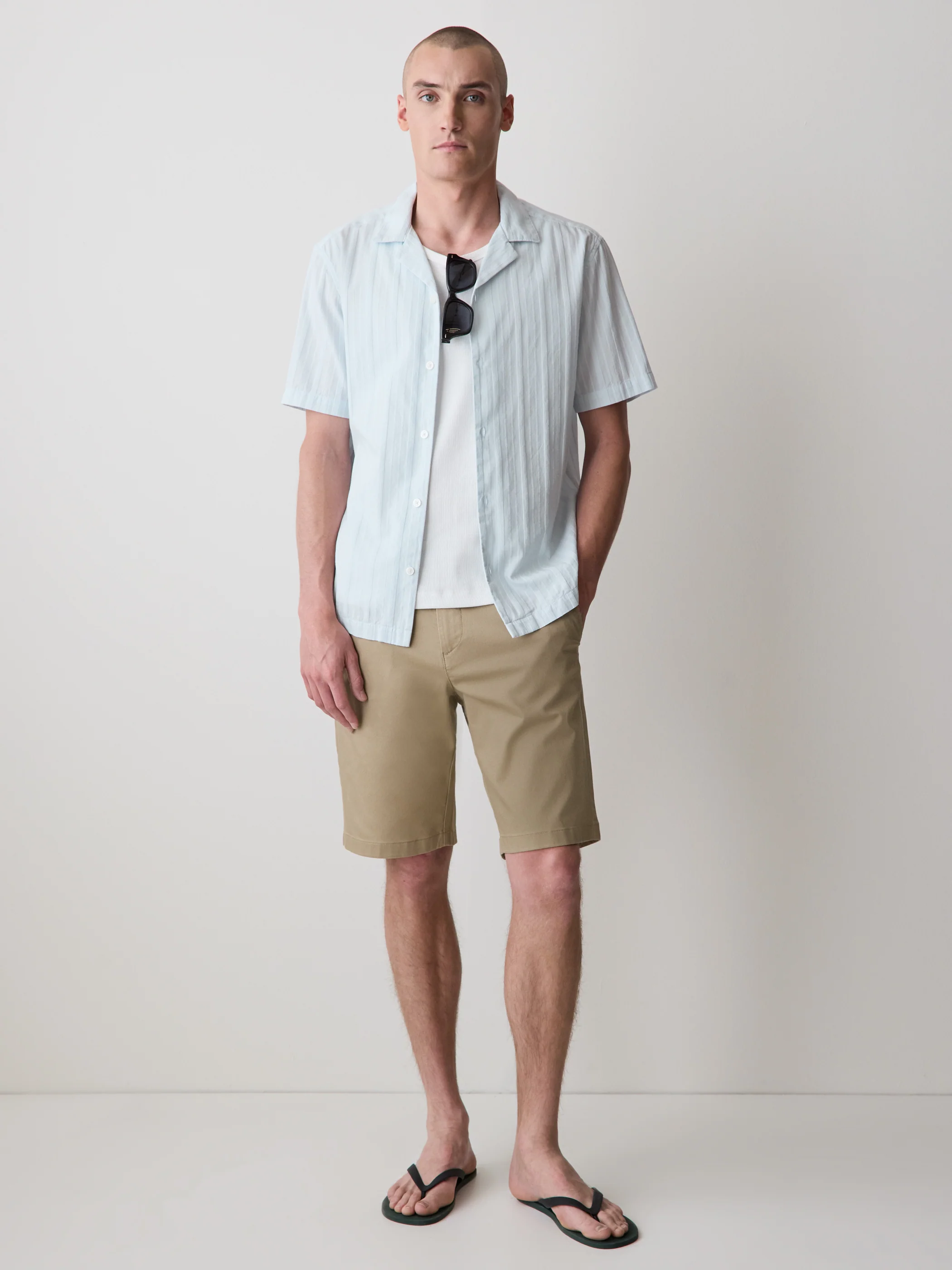 Short-Sleeve Shirt with Camp Collar - Image 12