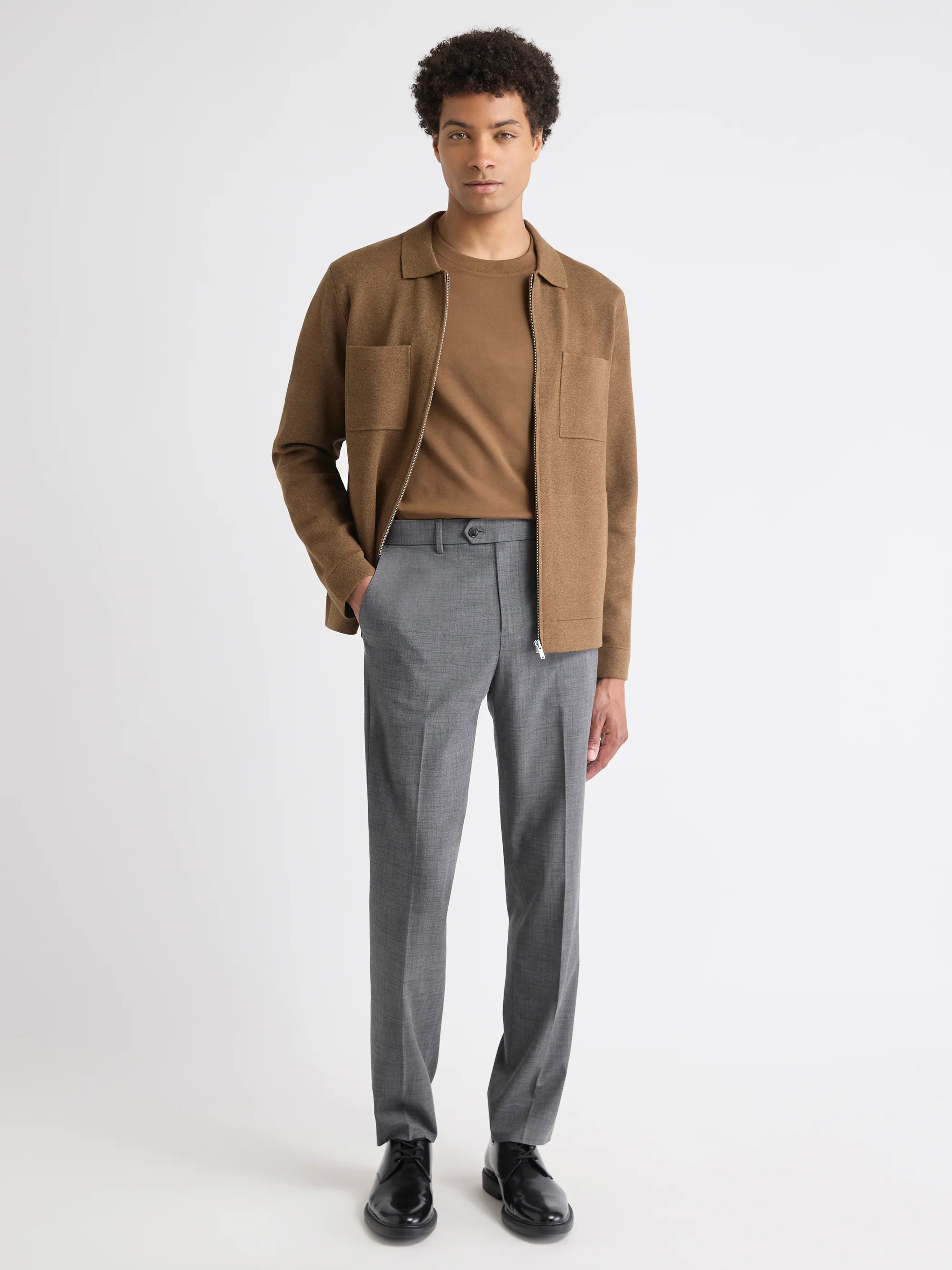Solid Interlock Cotton Crew-Neck Tee - Image 2
