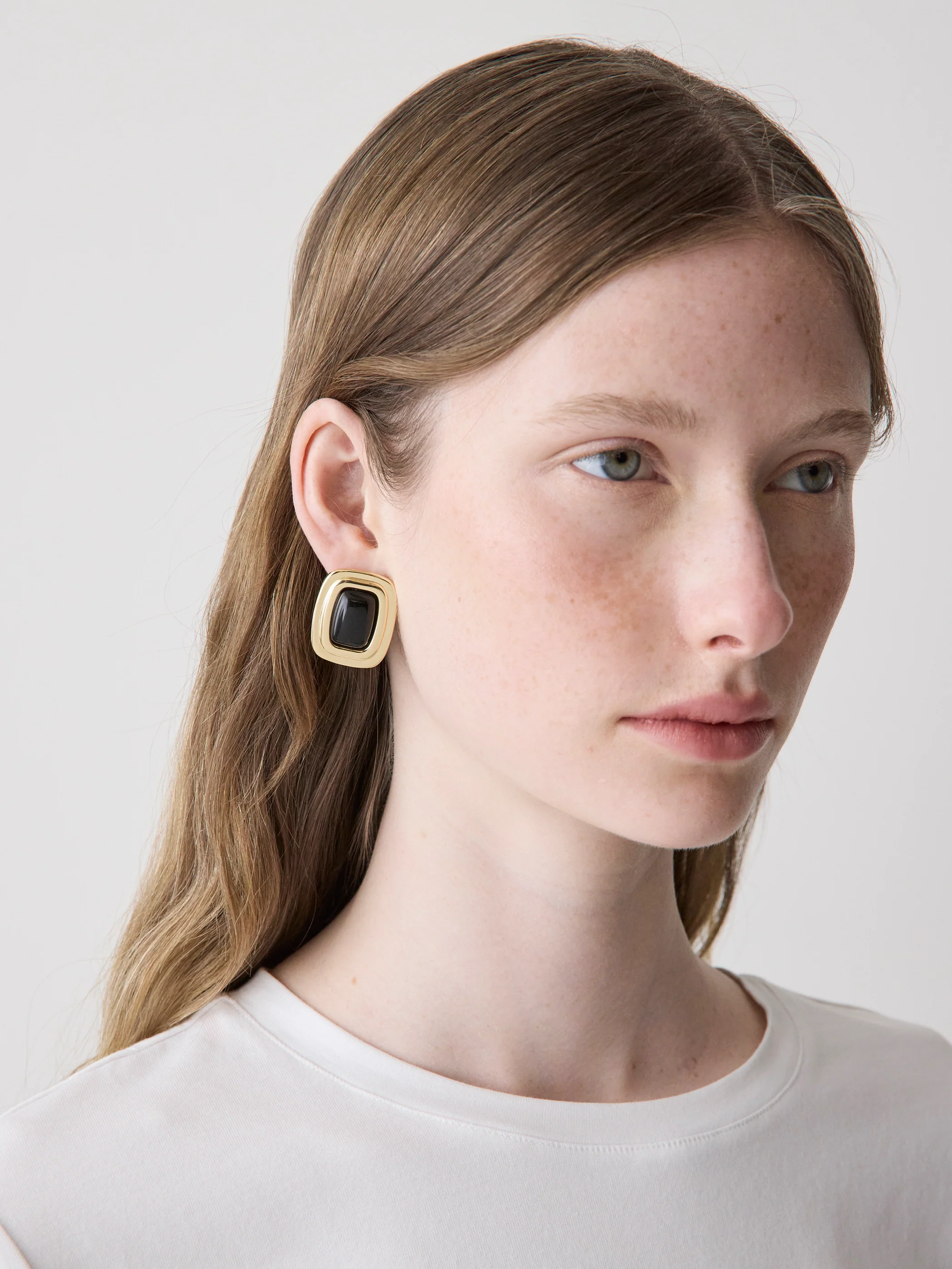 Statement Earring Gold Trimmed Metal Accessory