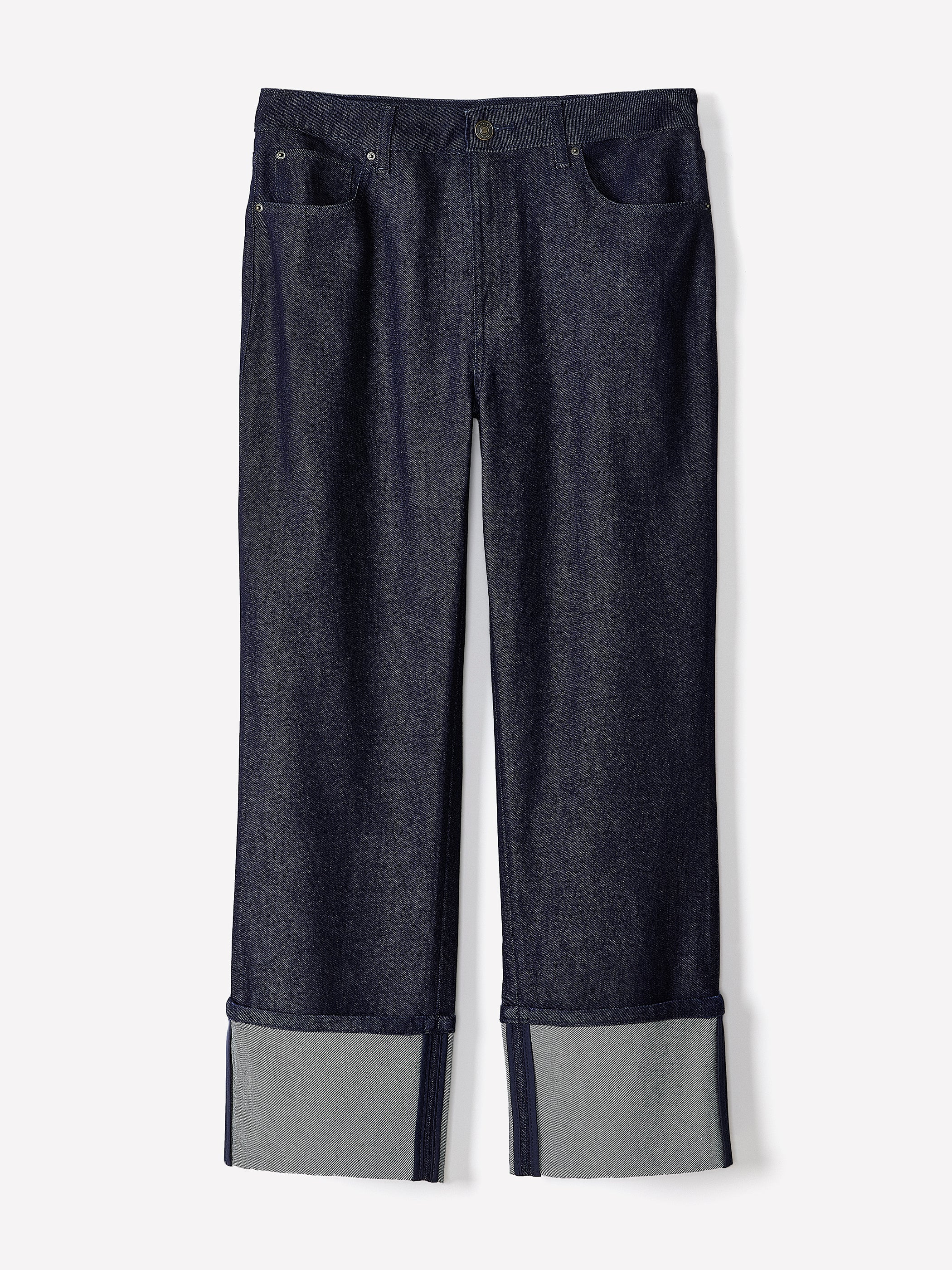 High-Rise Straight-Leg Jeans with Rolled Cuffs - Image 5