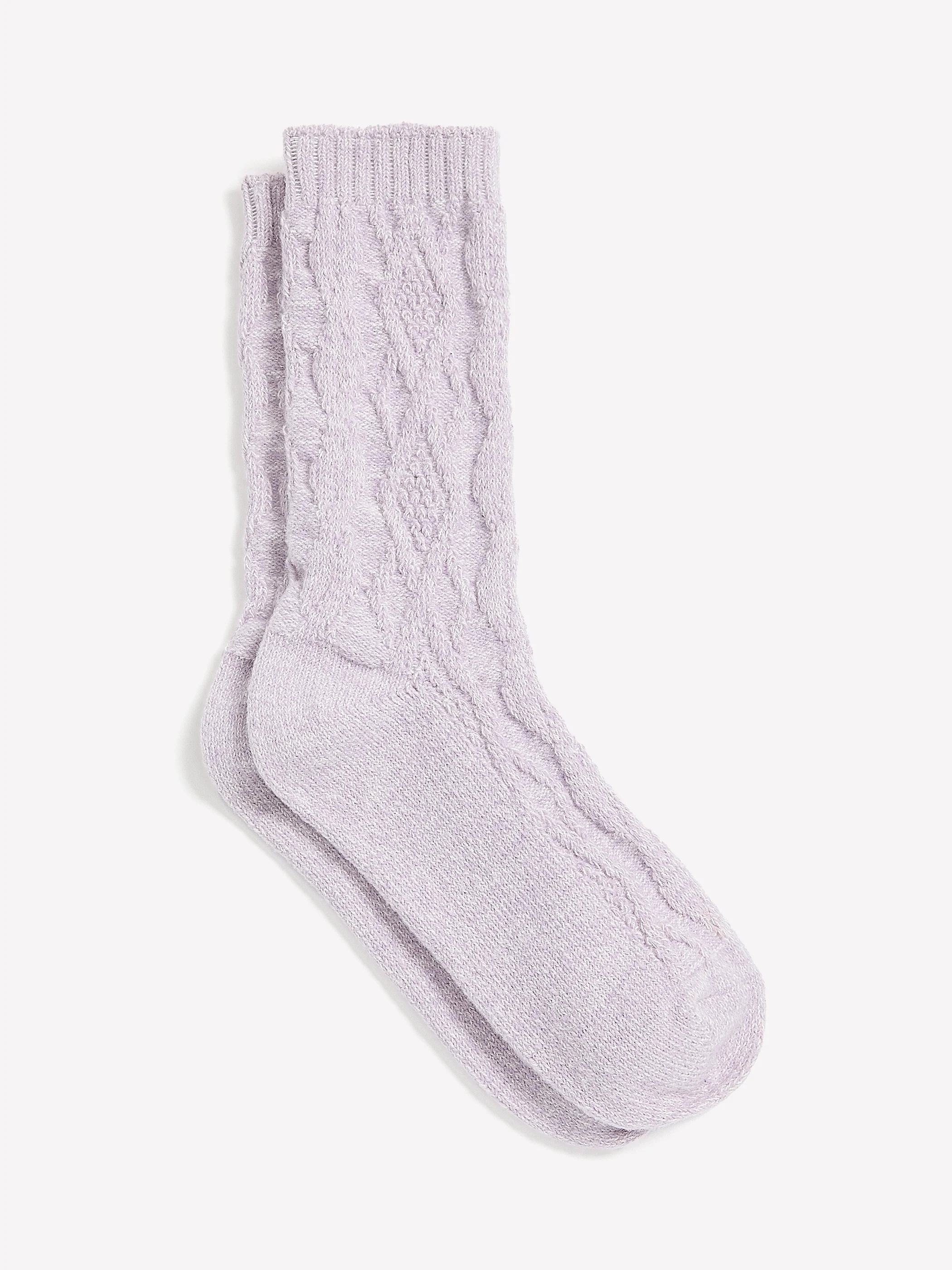 Super-Soft Crew Socks with Cable Stitches - Image 4