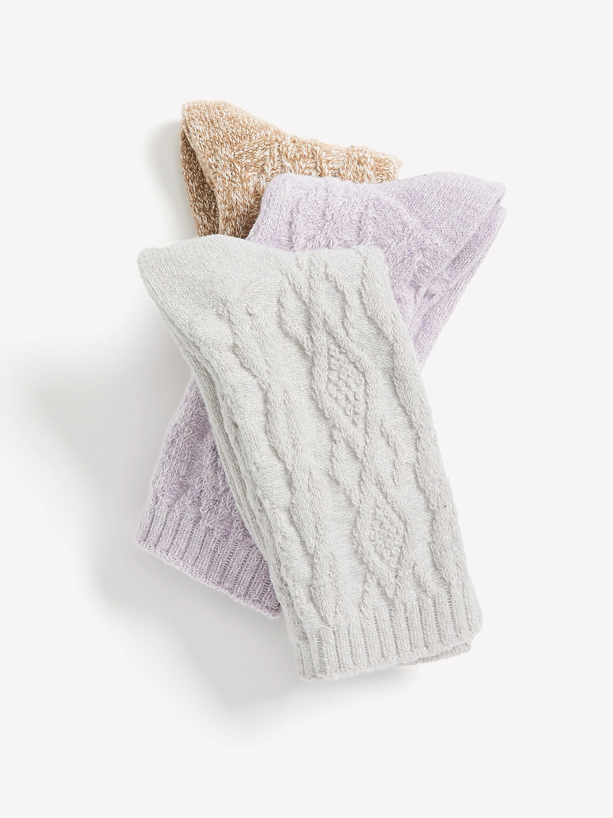 Super-Soft Crew Socks with Cable Stitches - Image 9