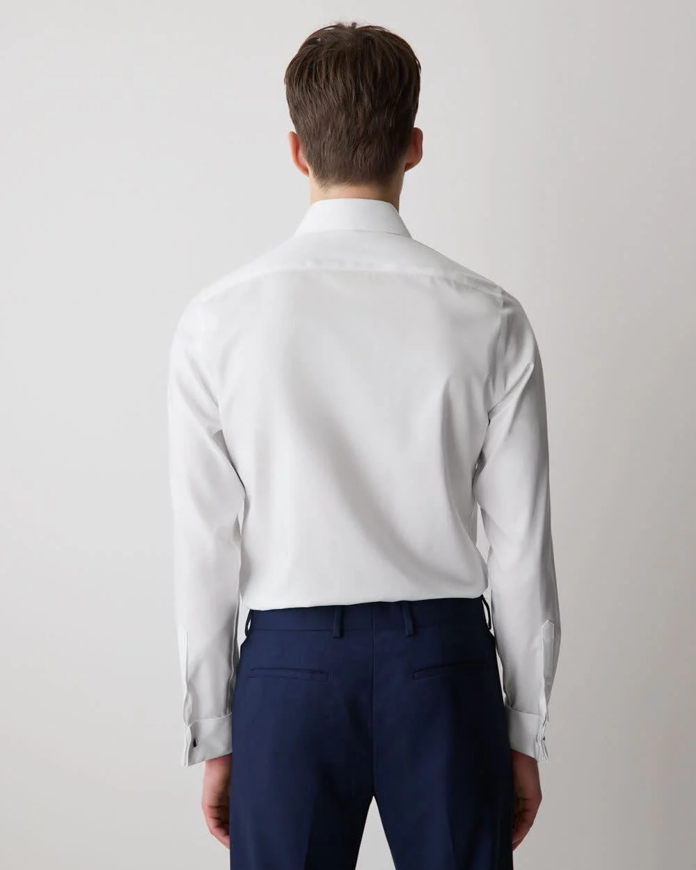 Supima (R) Cotton Slim Fit Tuxedo Shirt with French Cuffs - Image 3