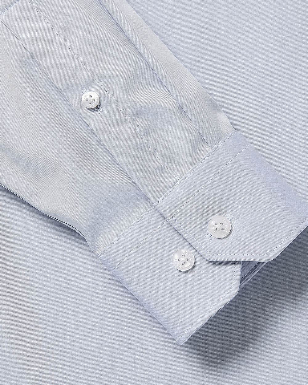 Tailored Fit Denim-Like Dress Shirt - Image 11