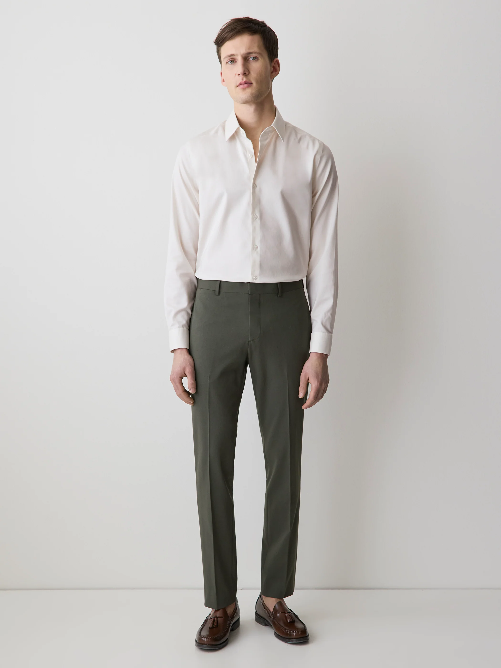 Tailored Fit Dobby Dress Shirt - Image 2