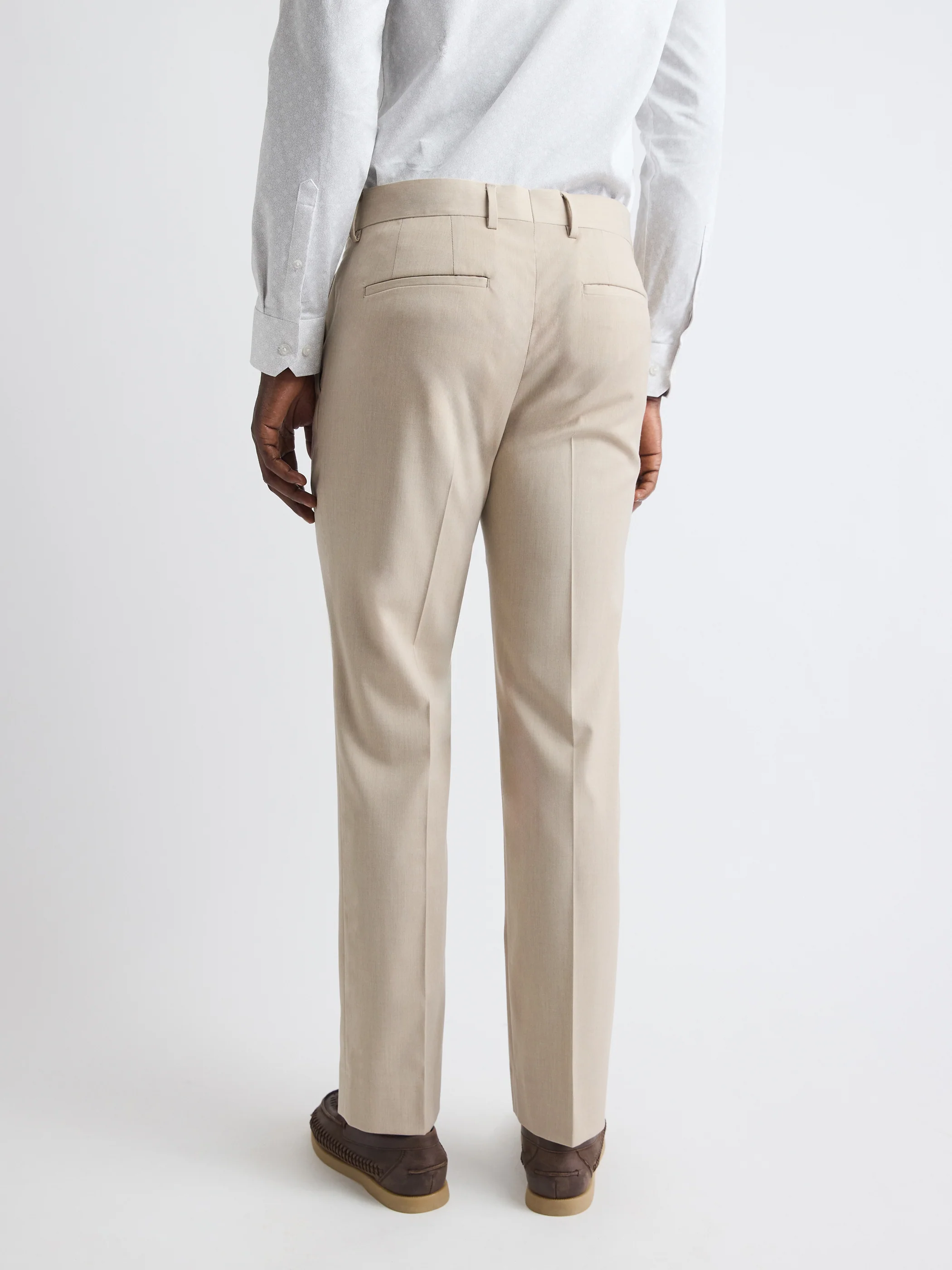 Tailored-Fit Beige Suit Pant - Image 3