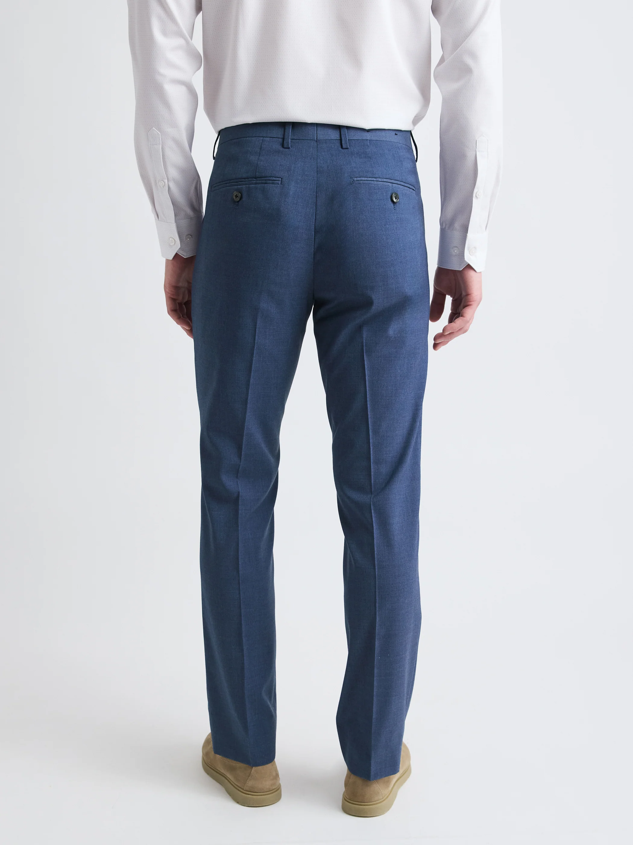 Tailored Fit Blue Suit Pant - Image 3