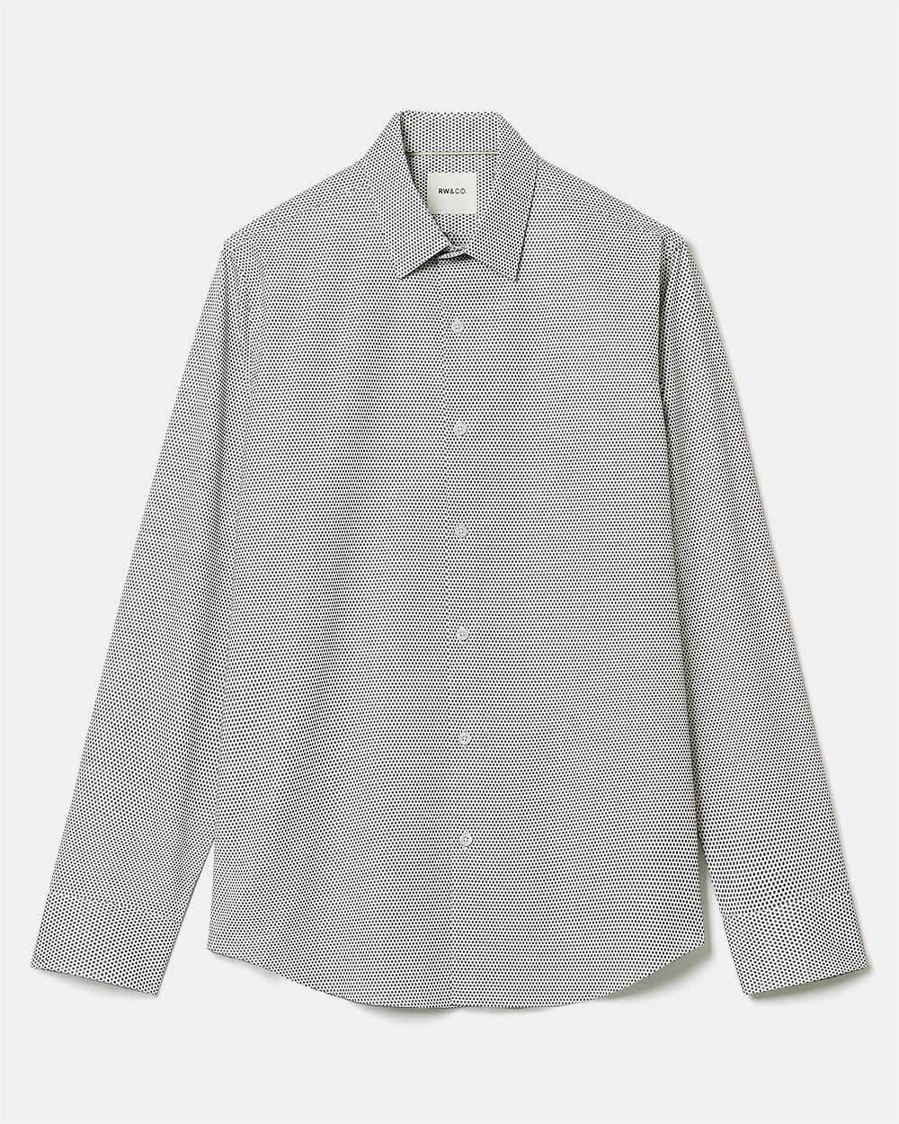 Tailored Fit Dress Shirt with Dotted Pattern - Image 2