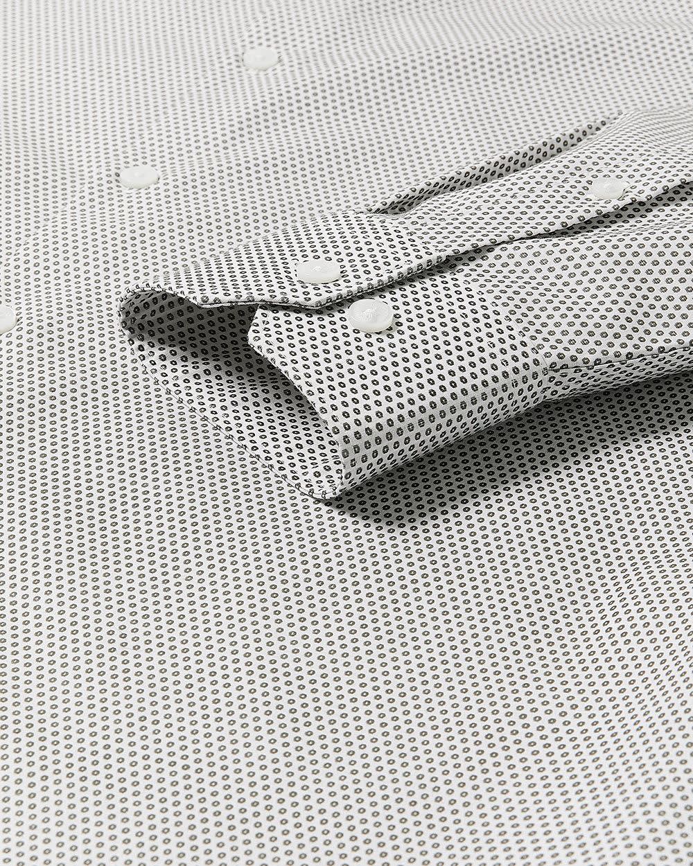 Tailored Fit Dress Shirt with Dotted Pattern - Image 4