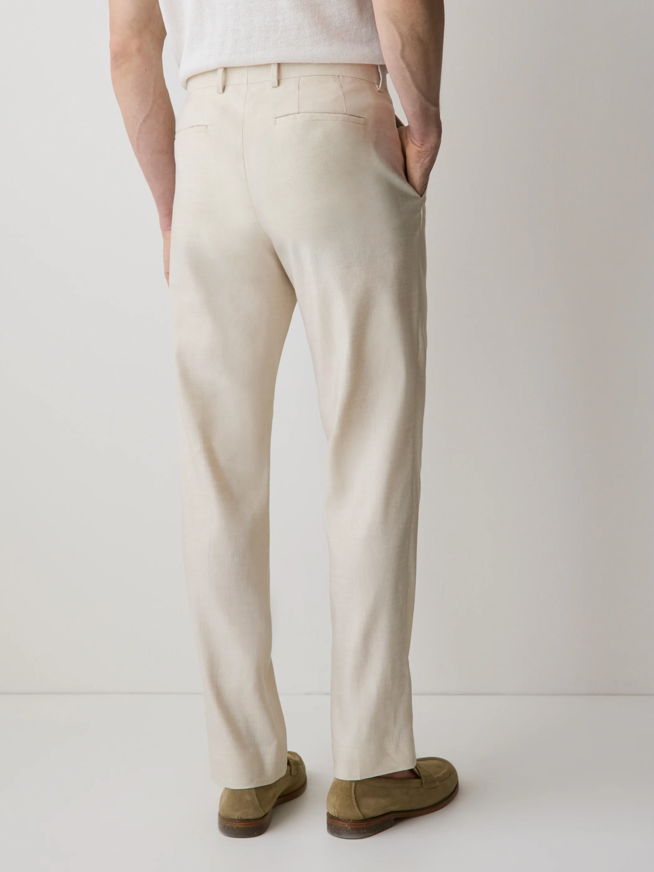 Tailored-Fit Linen Suit Pant - Image 3