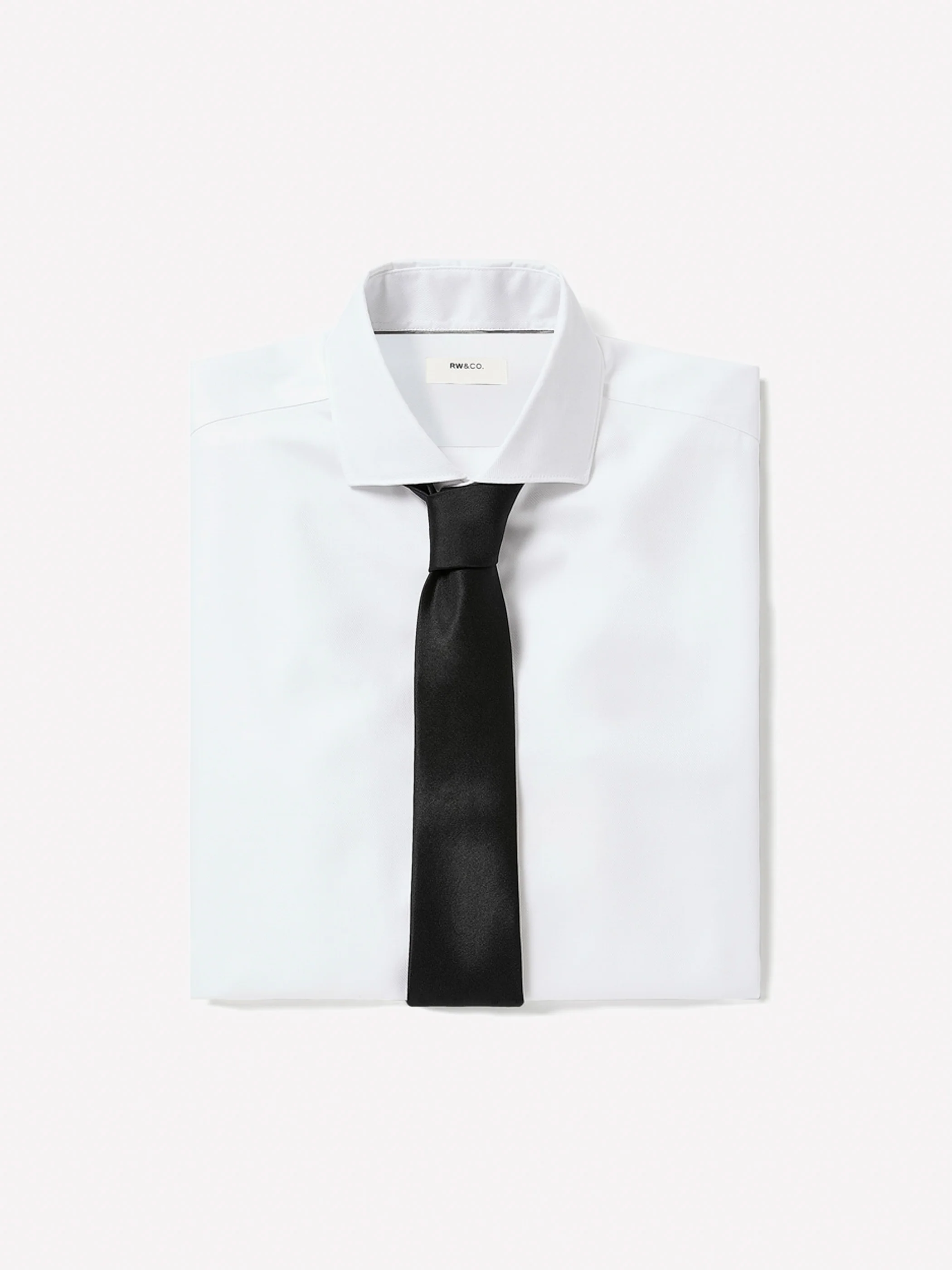 Tailored Fit Solid Twill Dress Shirt