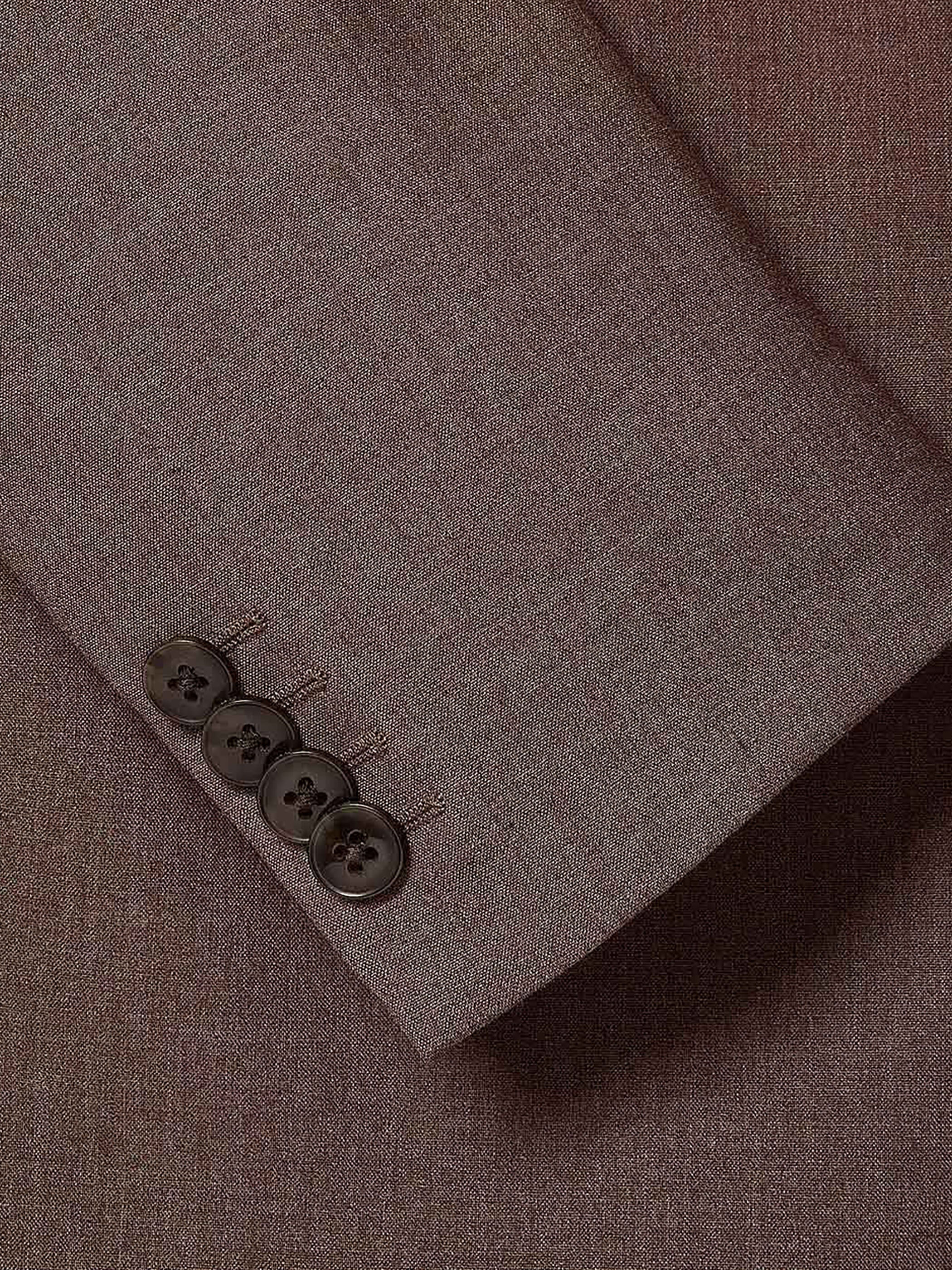 Tailored Fit Taupe Suit Blazer - Image 5