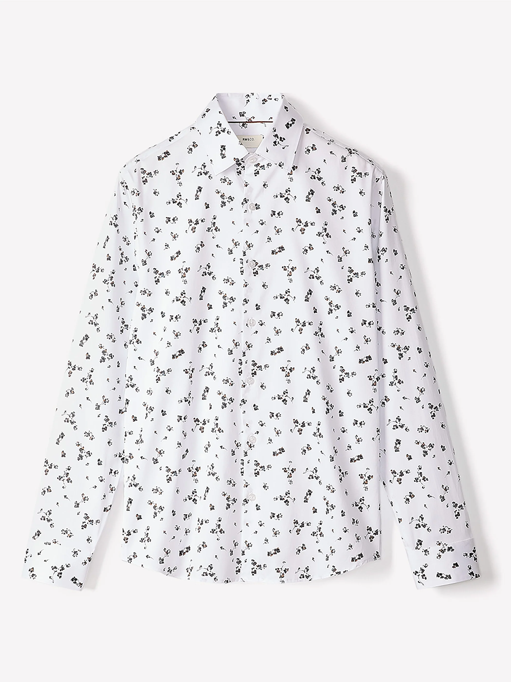Tailored Fit Dress Shirt with Floral Pattern - Image 4
