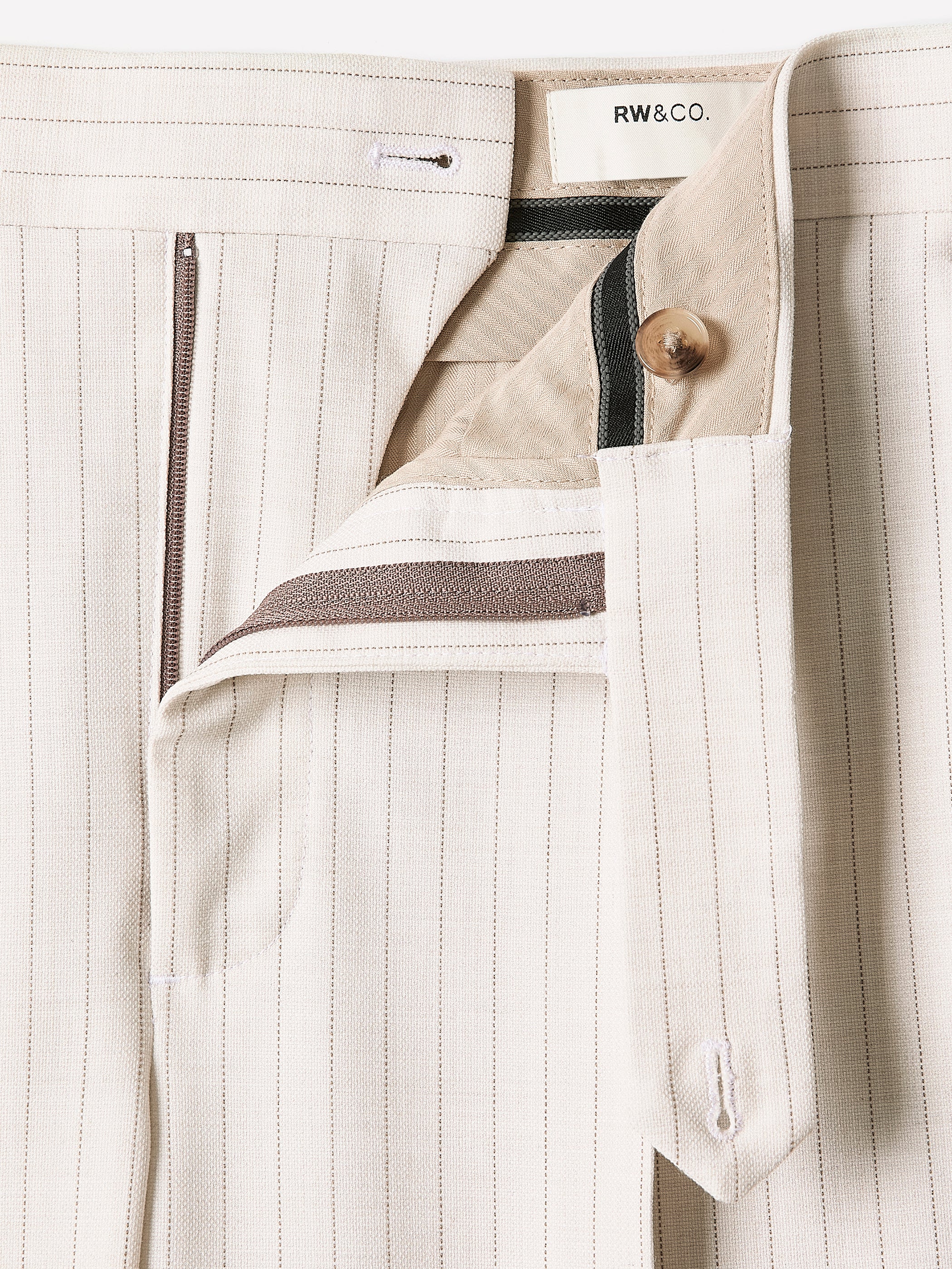 Pleated Tapered-Leg Striped Suit Pant - Image 5