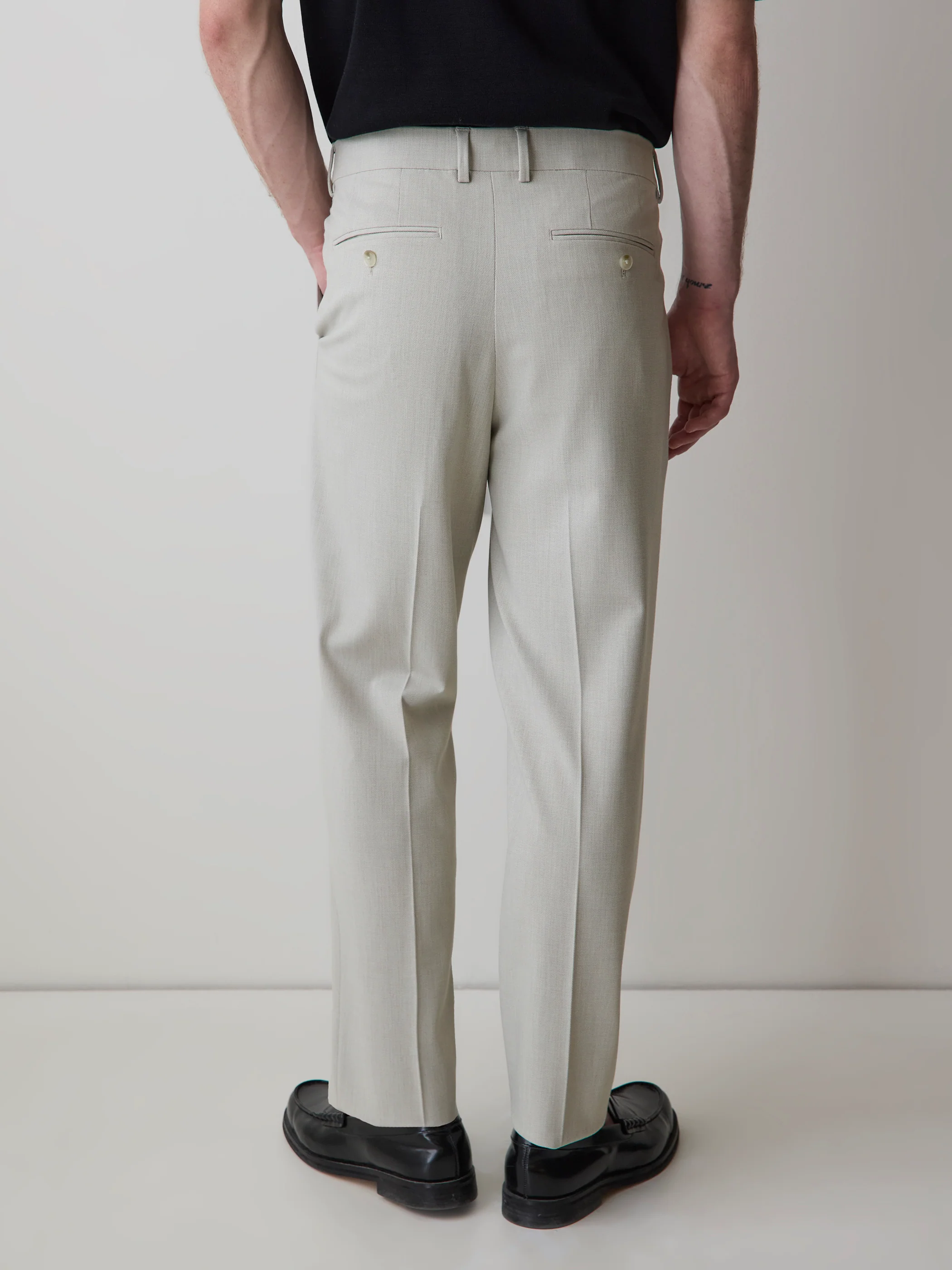 Tapered-Leg Pleated Dress Pant - Image 3