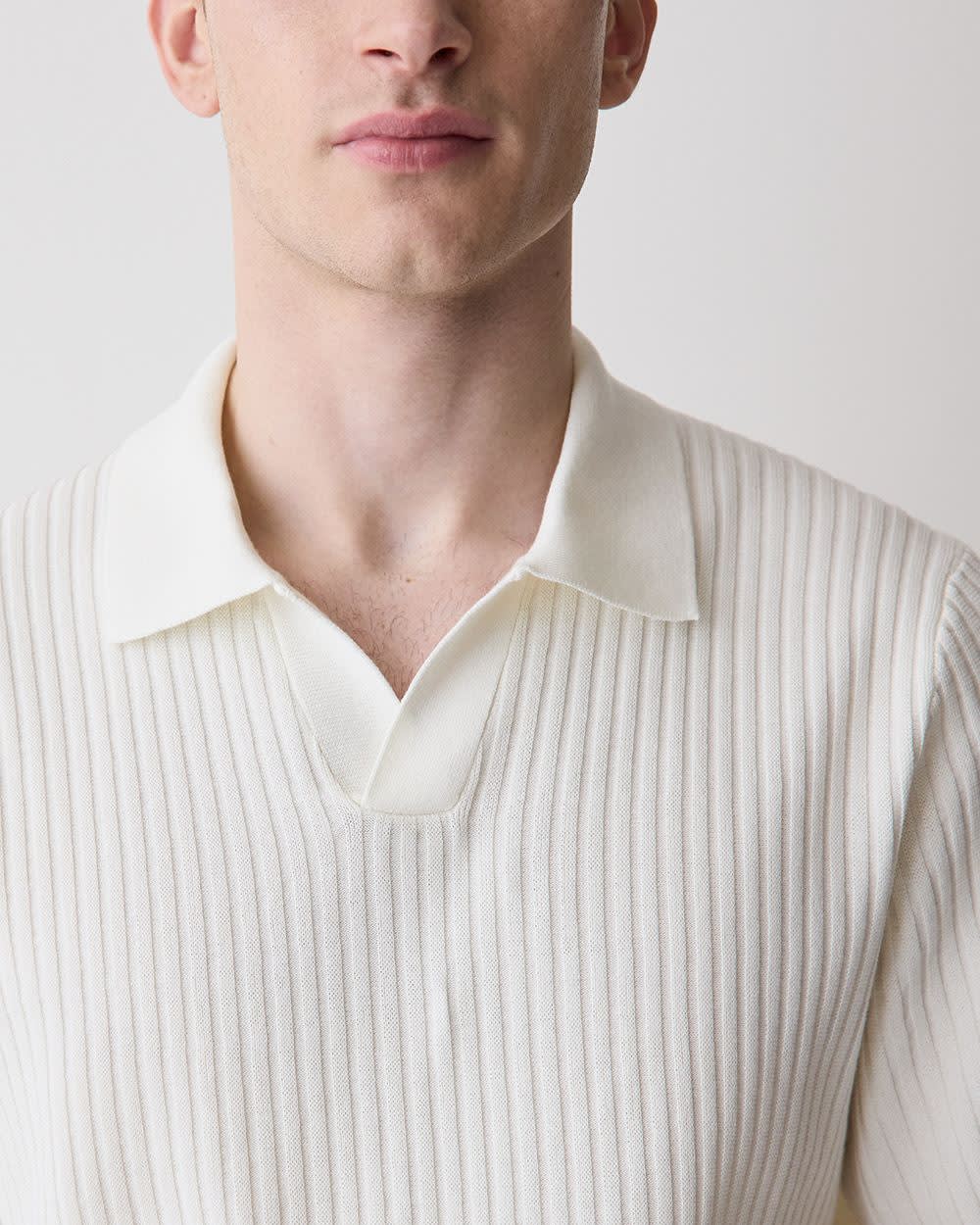 Cotton Short-Sleeve Polo with Johnny Collar - Image 10