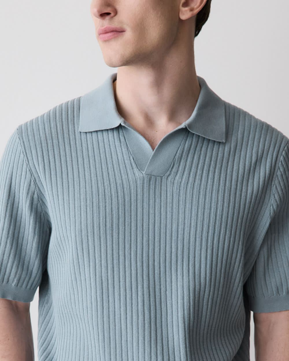 Cotton Short-Sleeve Polo with Johnny Collar - Image 17