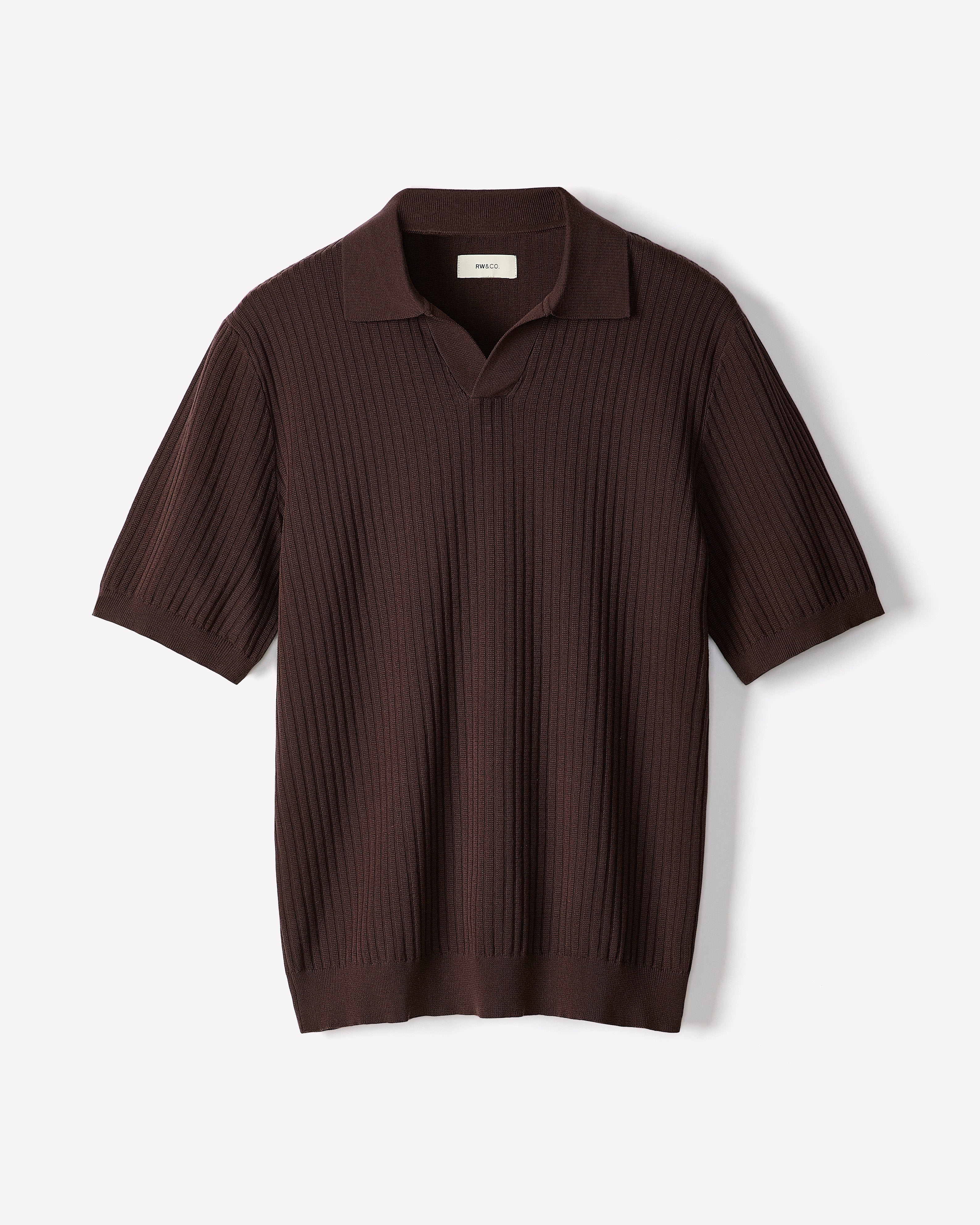 Cotton Short-Sleeve Polo with Johnny Collar - Image 25