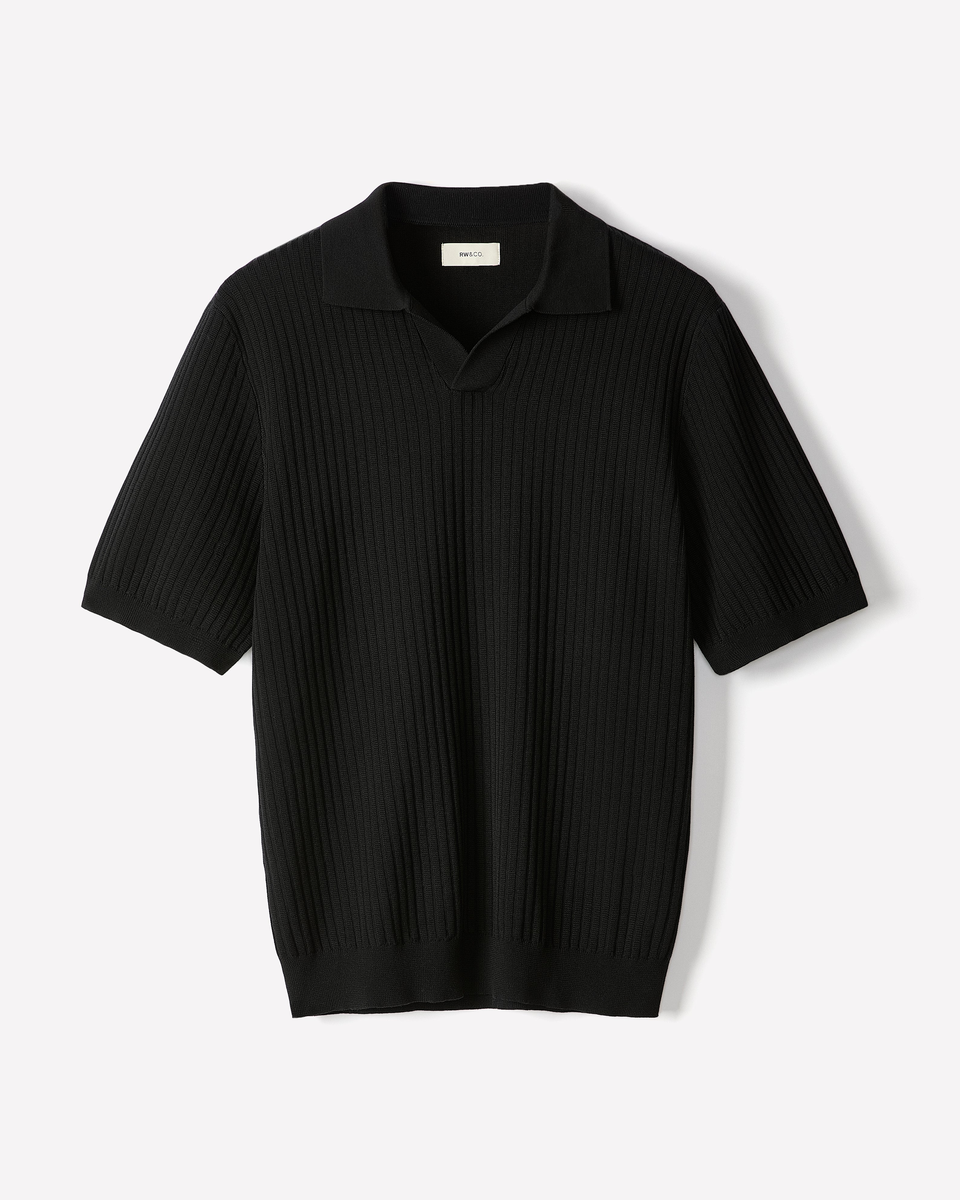 Cotton Short-Sleeve Polo with Johnny Collar - Image 6