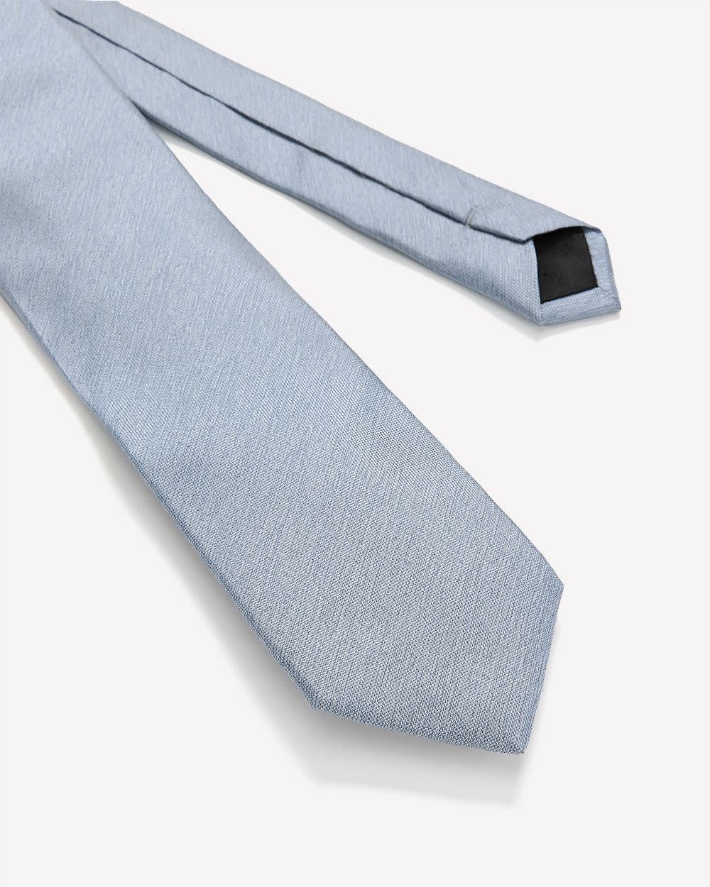 Solid Regular Textured Tie - Image 2