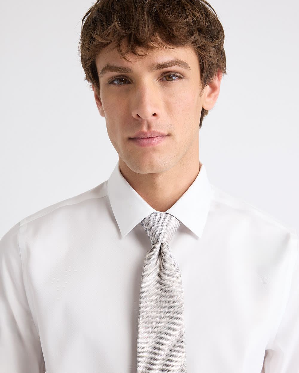 Wide Beige Textured Tie