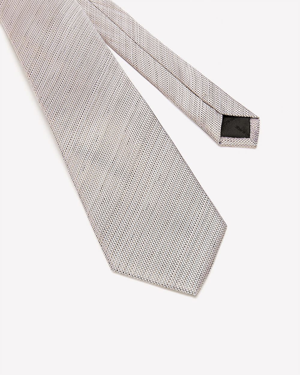 Wide Beige Textured Tie - Image 2
